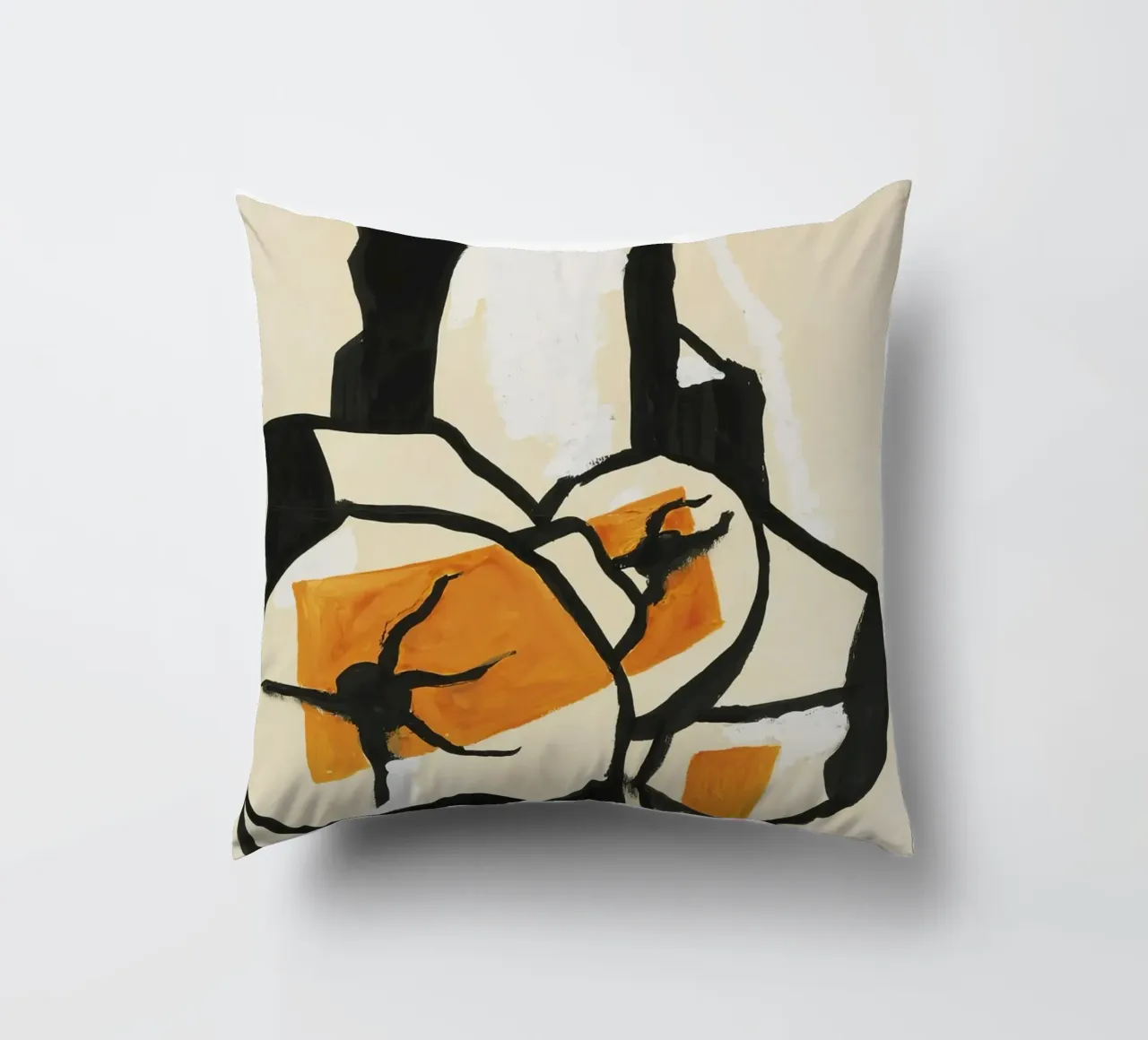 Fernand Léger - Trunks of trees, Modernist Art Print, Bold & White decorative cushion by NorwesClub