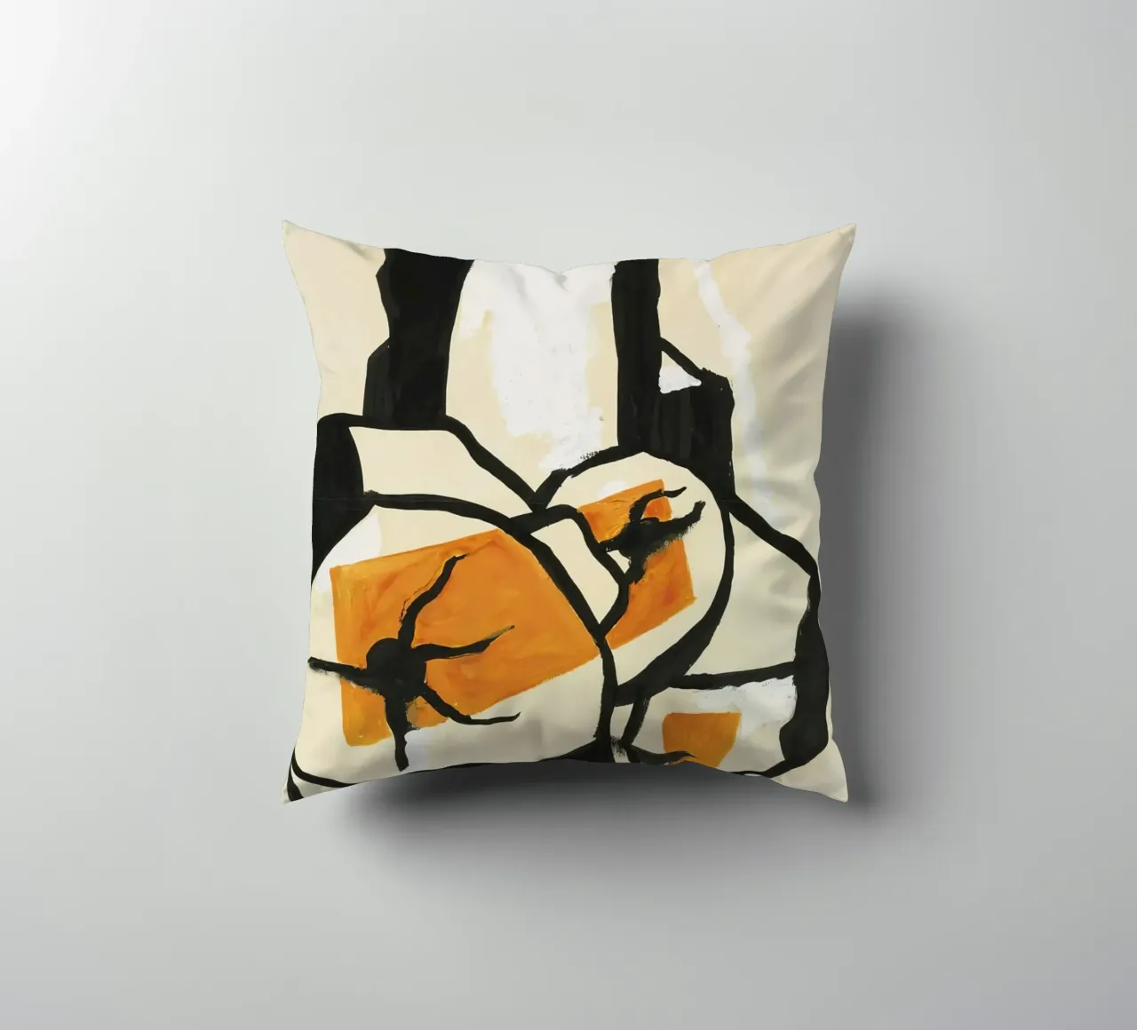Fernand Léger - Trunks of trees, Modernist Art Print, Bold & White decorative cushion by NorwesClub