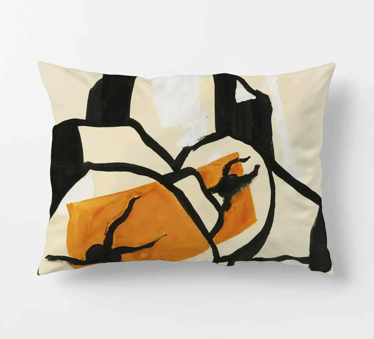 Fernand Léger - Trunks of trees, Modernist Art Print, Bold & White decorative cushion by NorwesClub