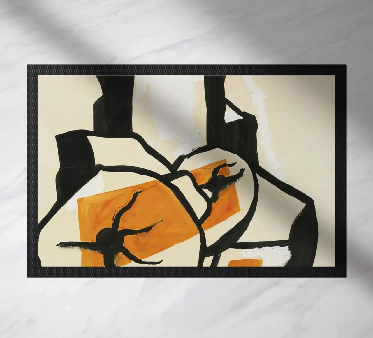 Fernand Léger - Trunks of trees, Modernist Art Print, Bold & White doormat by NorwesClub