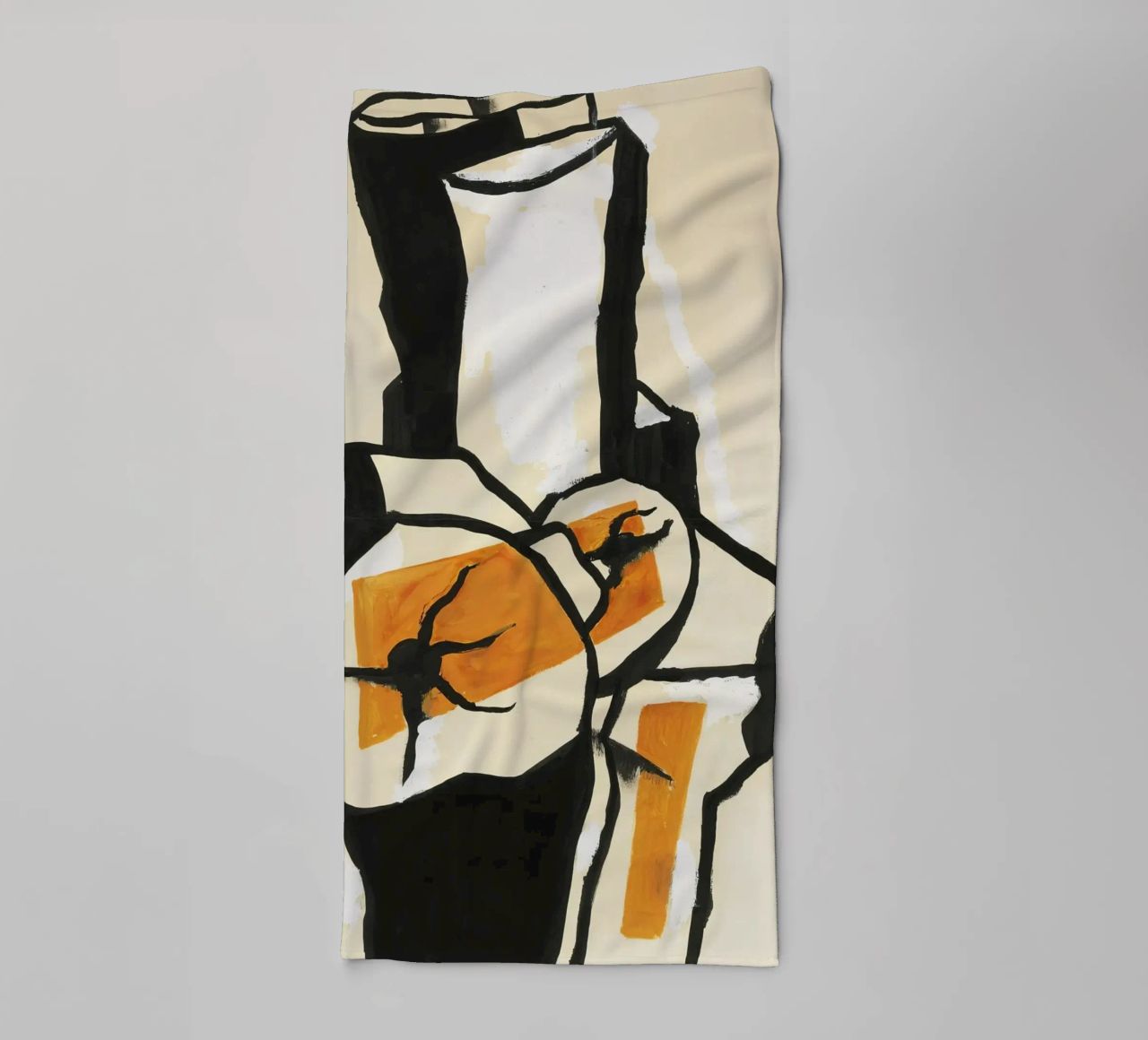 Fernand Léger - Trunks of trees, Modernist Art Print, Bold & White towel by NorwesClub