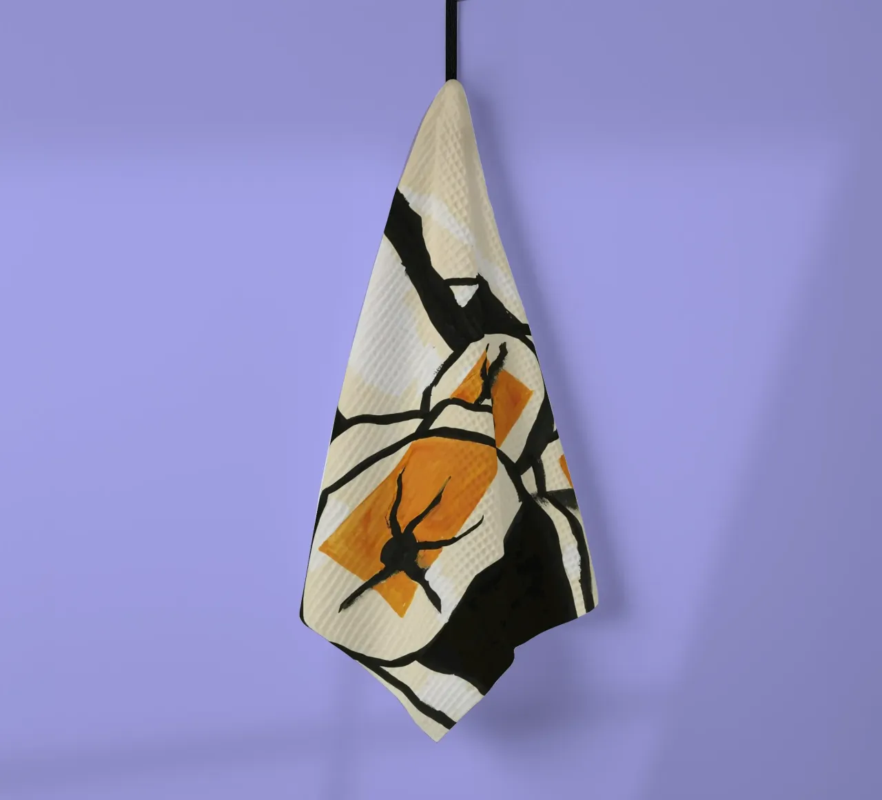 Fernand Léger - Trunks of trees, Modernist Art Print, Bold & White tea towel by NorwesClub