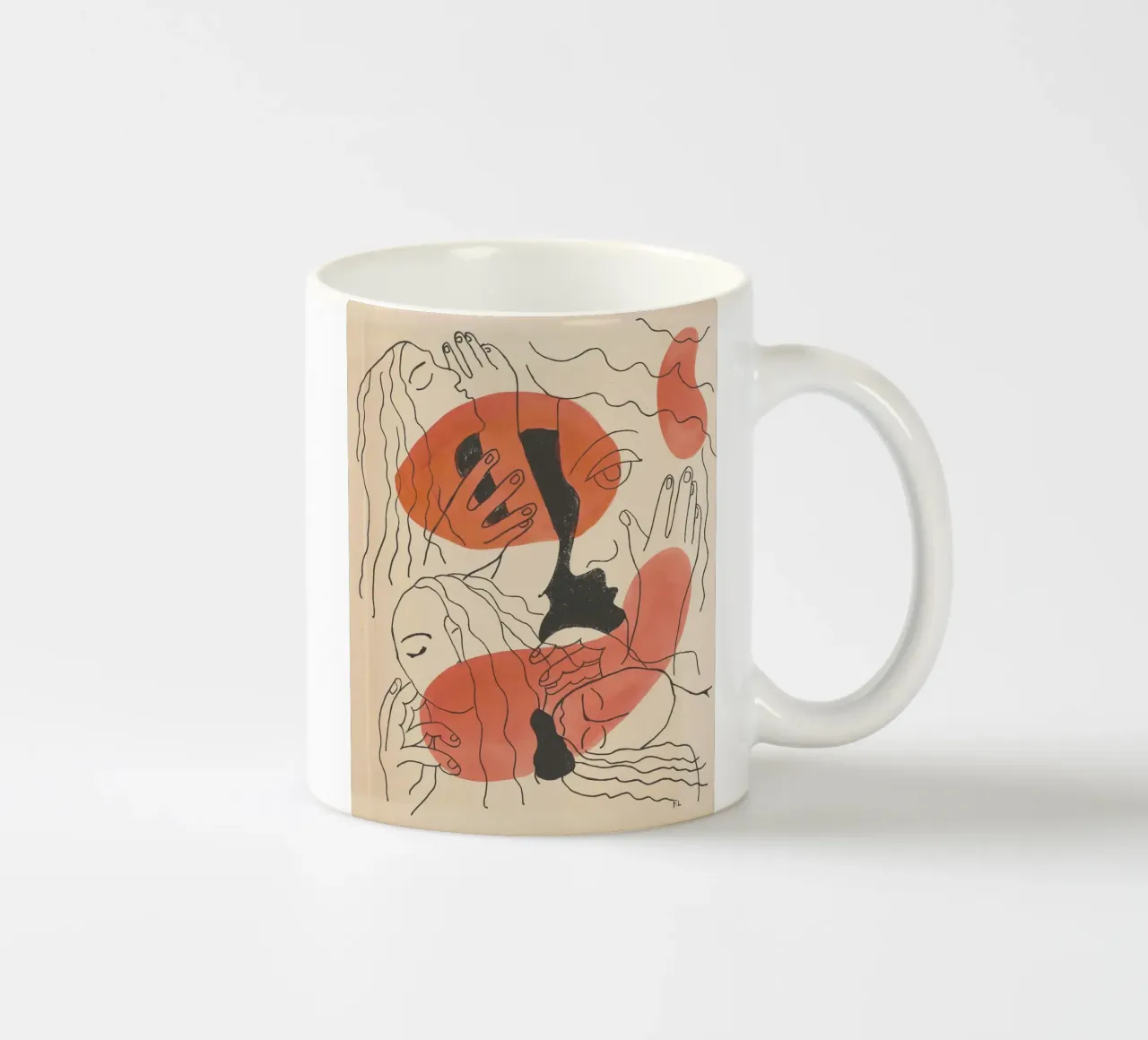 Fernand Léger Donna cubista con libro e fiori | Arte moderna tazza in ceramica da NorwesClub