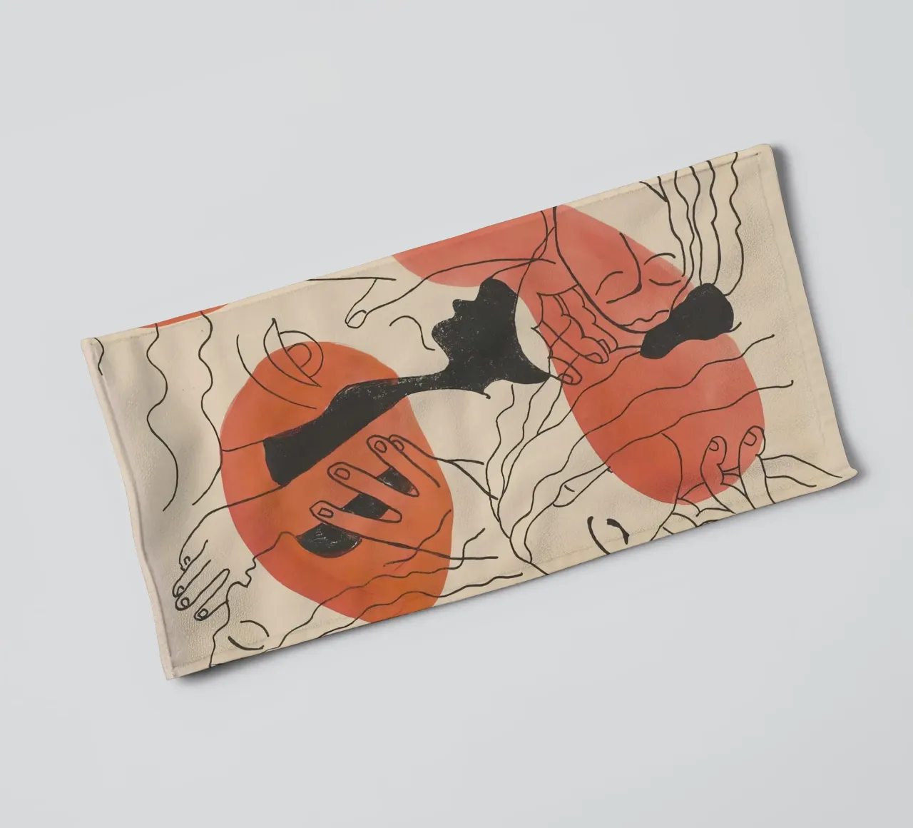 Fernand Léger Donna cubista con libro e fiori | Arte moderna asciugamano da bagno da NorwesClub