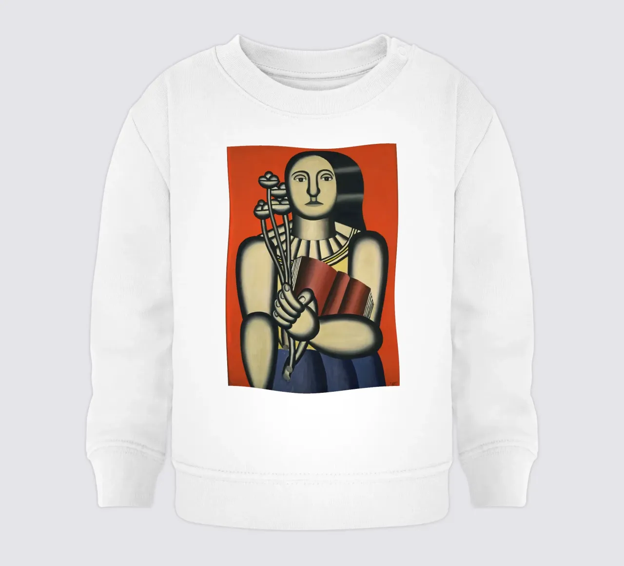 Fernand Léger Donna cubista con libro e fiori | Arte moderna felpa neonato da NorwesClub