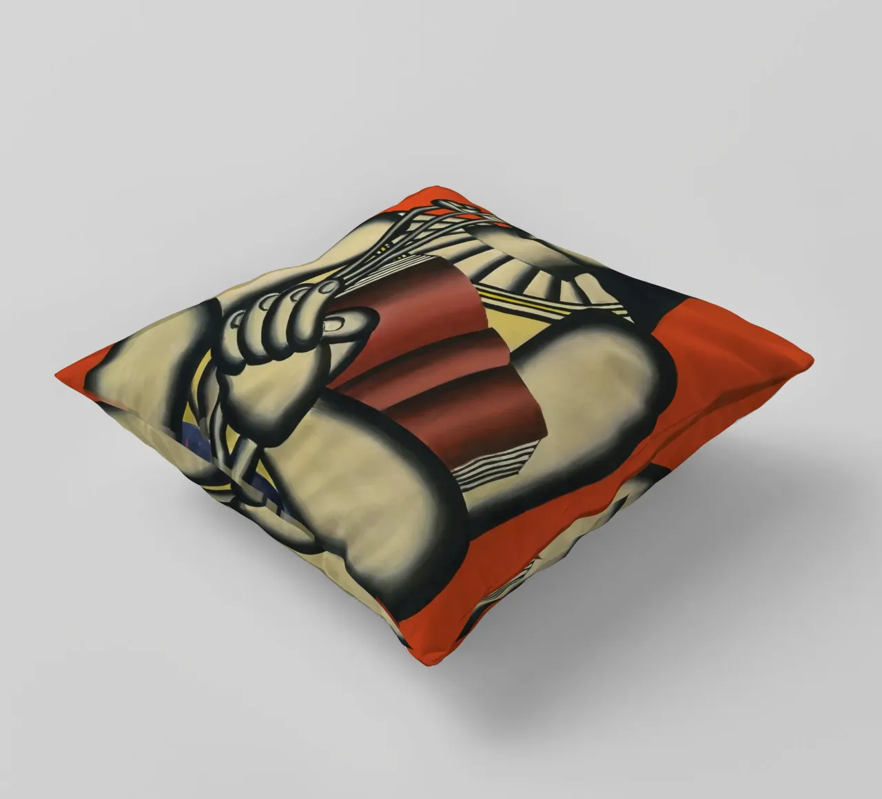 Fernand Léger Donna cubista con libro e fiori | Arte moderna cuscino da NorwesClub