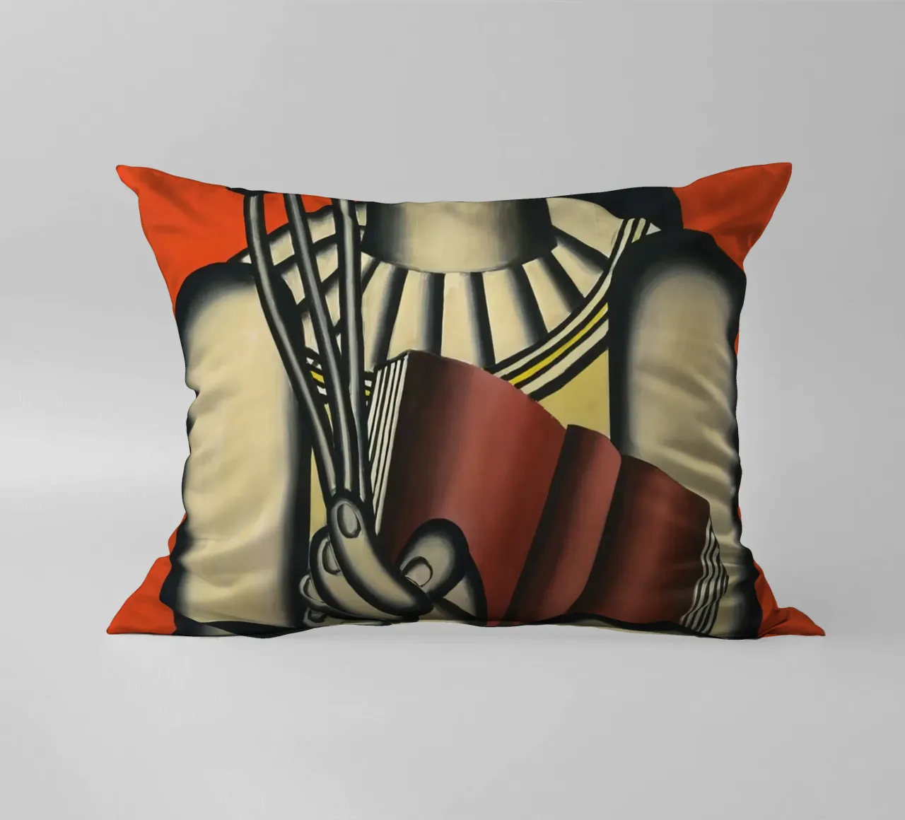 Fernand Léger Donna cubista con libro e fiori | Arte moderna cuscino da NorwesClub