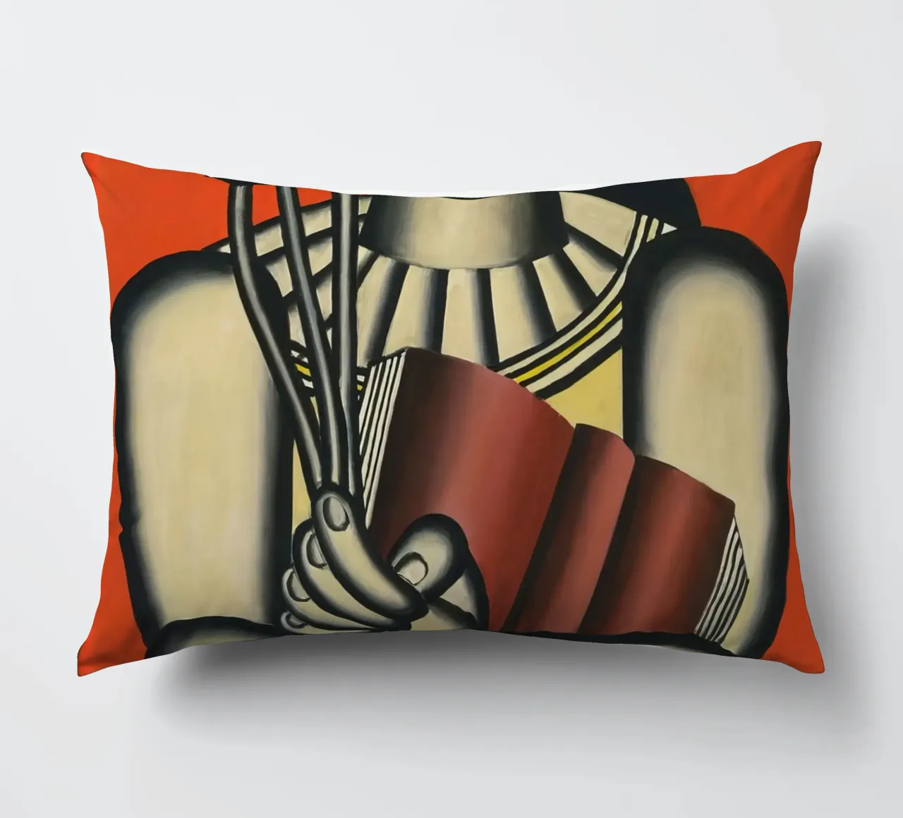 Fernand Léger Donna cubista con libro e fiori | Arte moderna cuscino da NorwesClub