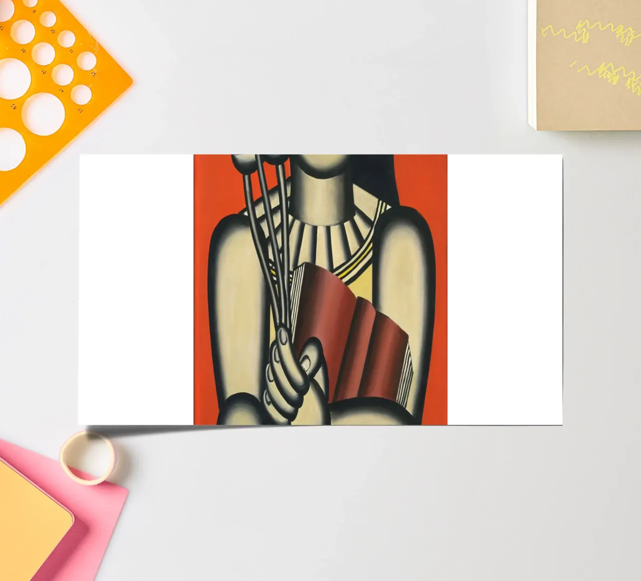 Fernand Léger Cubist Woman with Book & Flowers | Modern Art sticker sheet by NorwesClub