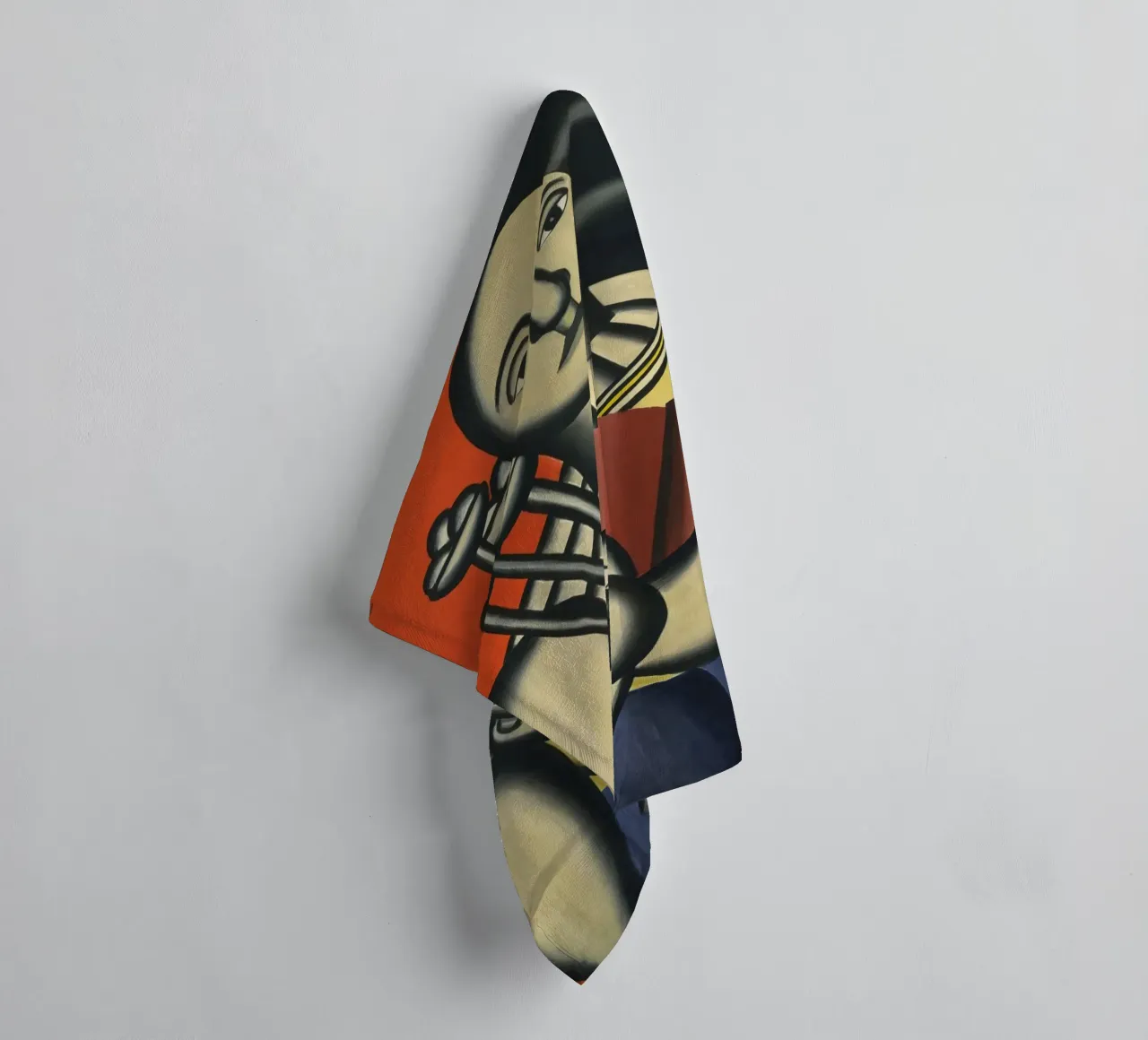 Fernand Léger Donna cubista con libro e fiori | Arte moderna asciugamano da bagno da NorwesClub