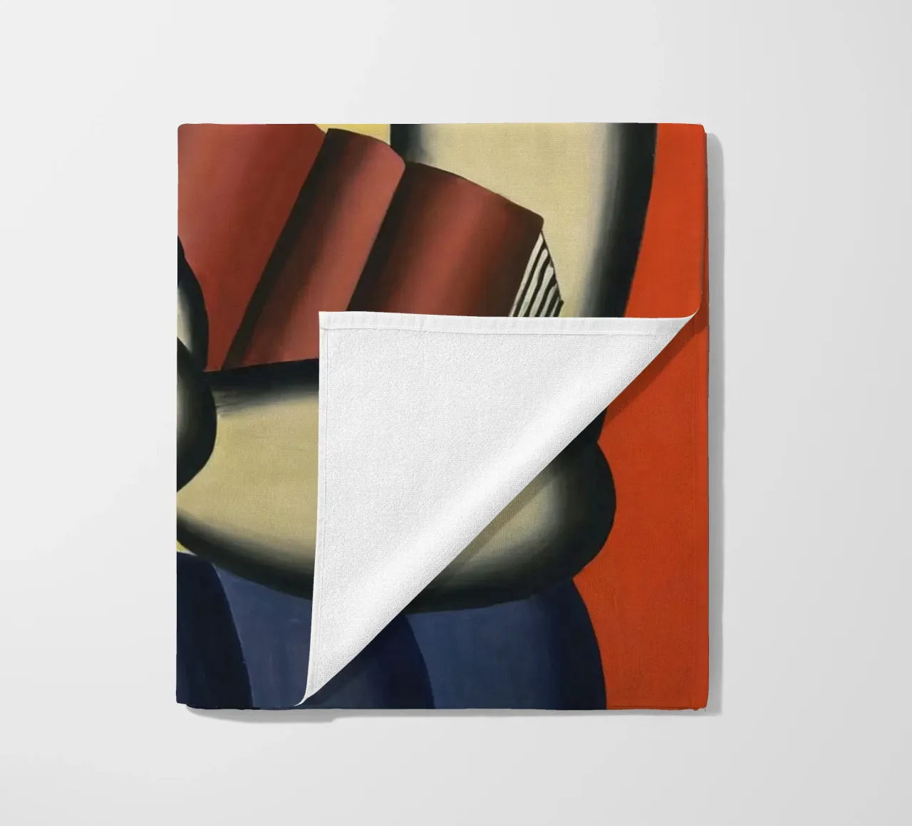 Fernand Léger Donna cubista con libro e fiori | Arte moderna telo mare da NorwesClub
