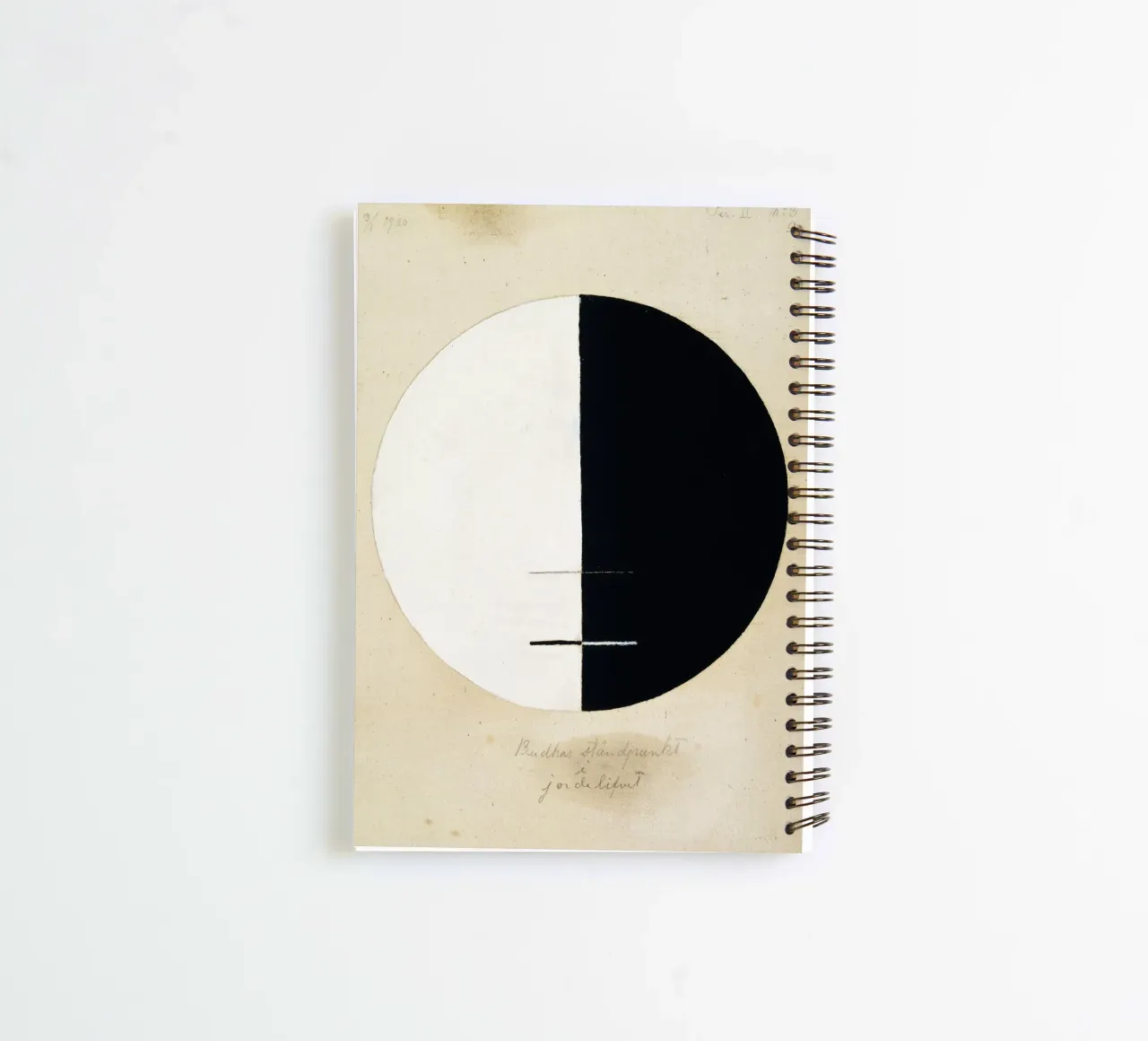 Hilma af Klint Abstract Buddha | Spiritual Minimalist Art Pr spiral notebook by NorwesClub