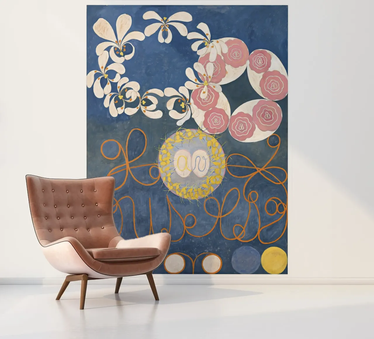 Hilma af Klint "Enfance" Abstrait | Art botanique mystique papier peint photo de NorwesClub