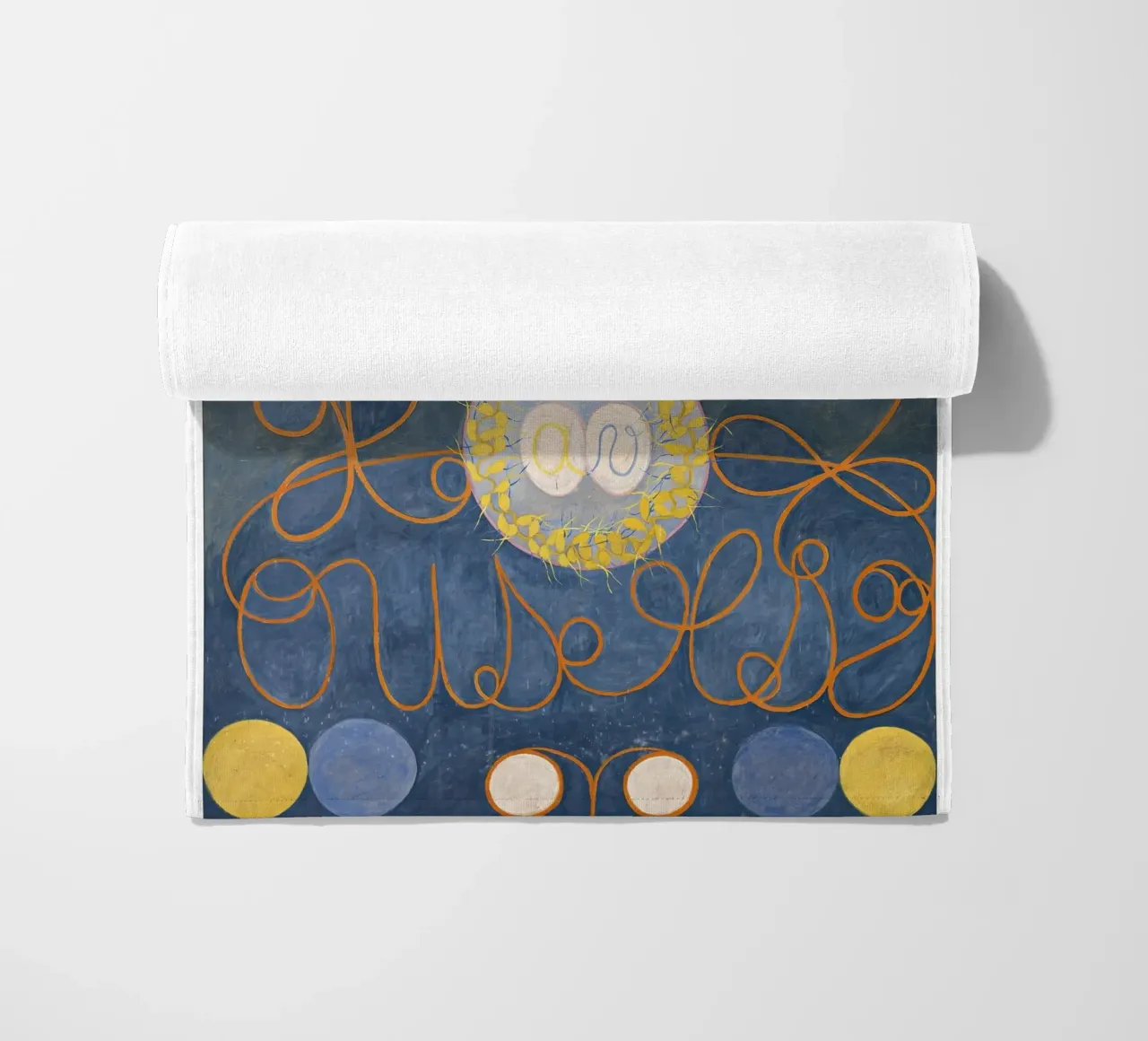 Hilma af Klint "Childhood" Abstract | Mystical Botanical Art beach towel by NorwesClub