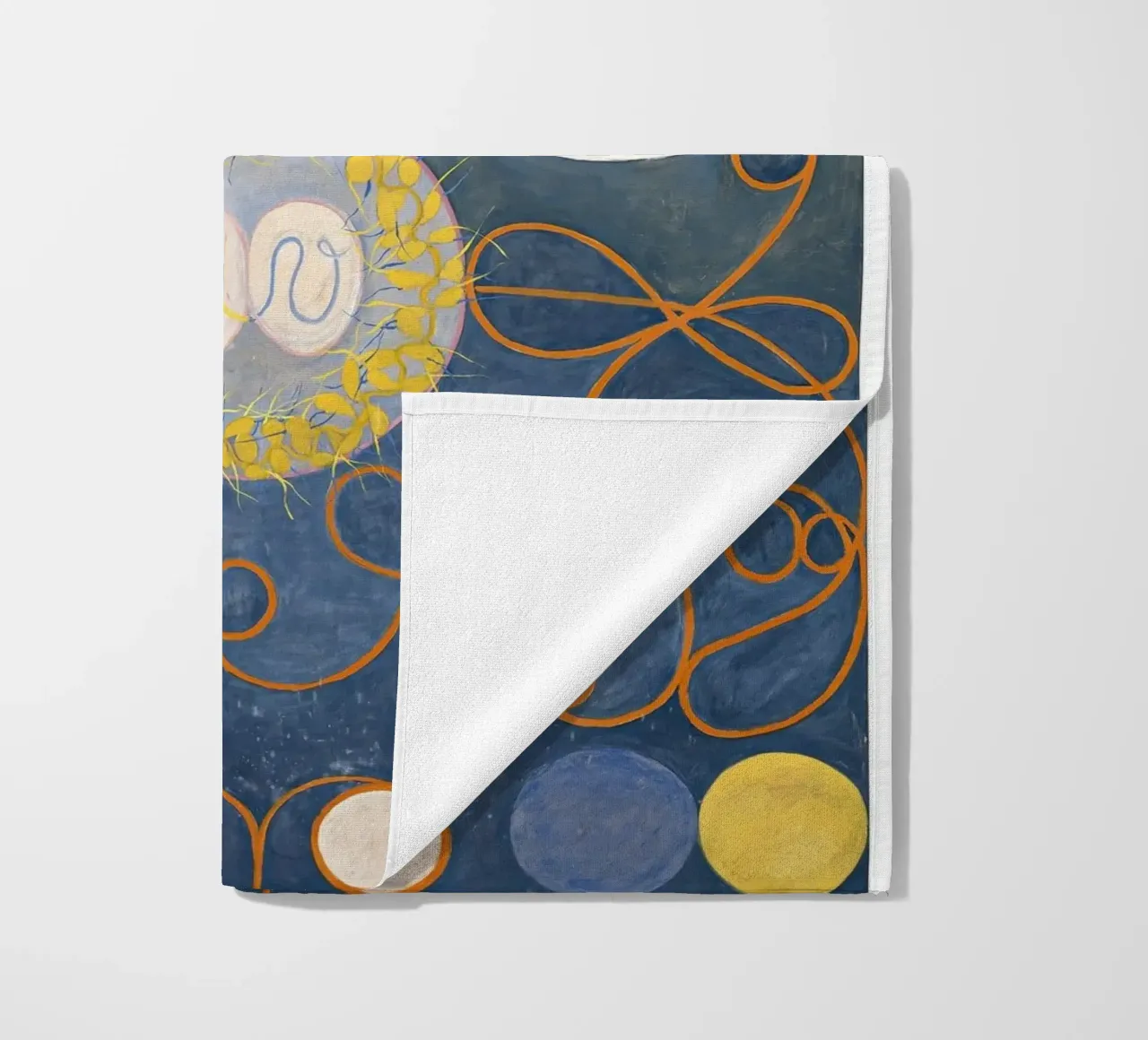Hilma af Klint "Childhood" Abstract | Mystical Botanical Art beach towel by NorwesClub