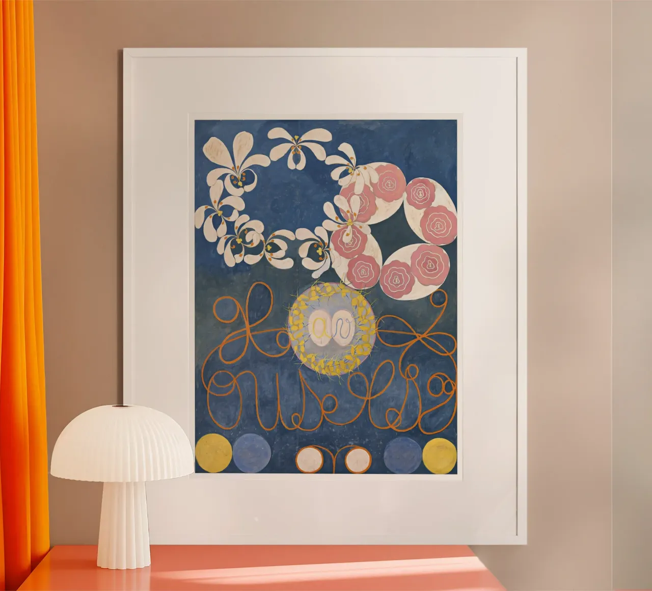 Hilma af Klint "Infanzia" Arte botanica astratta e mistica poster con telaio in alluminio da NorwesClub