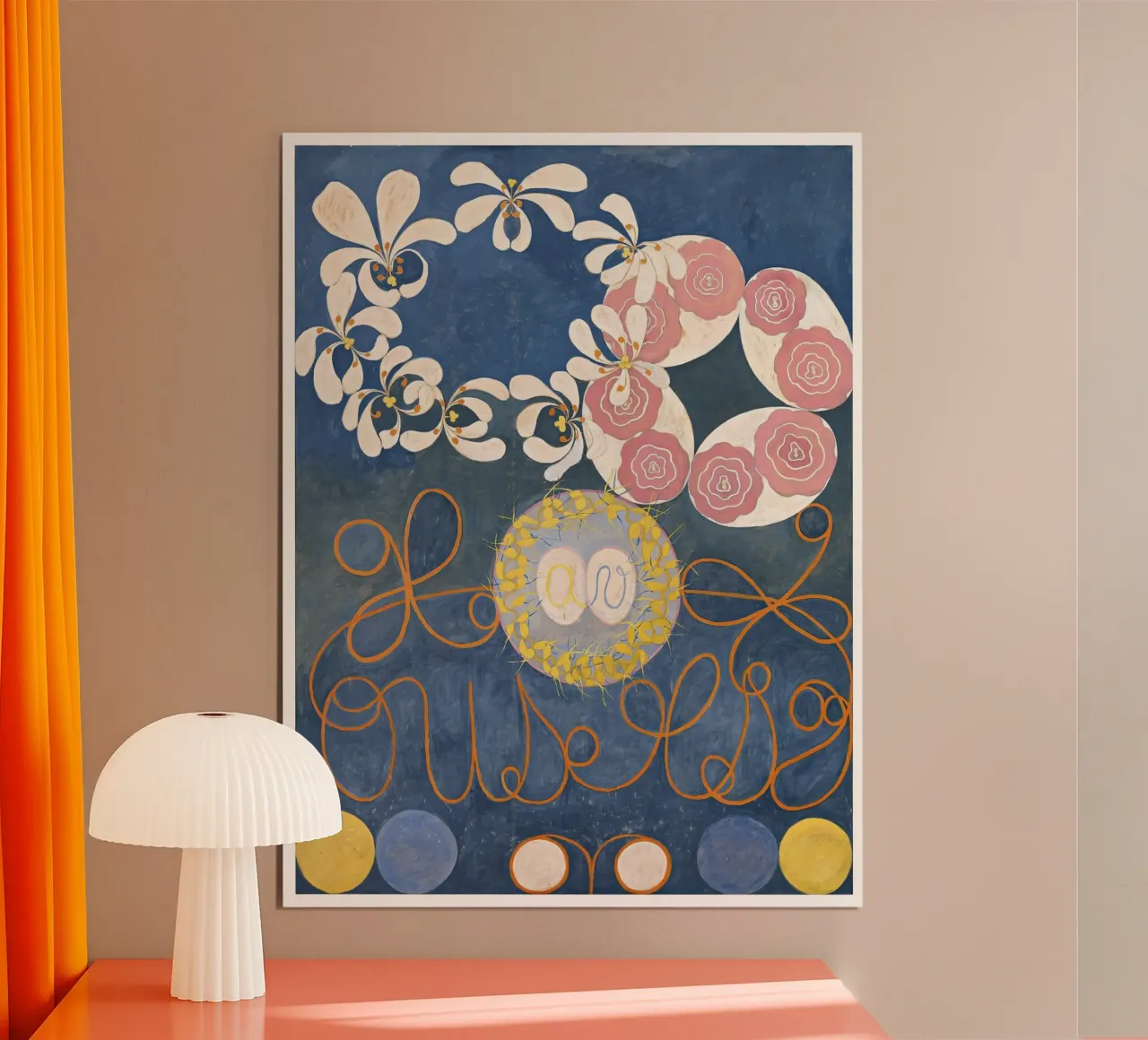 Hilma af Klint "Infanzia" Arte botanica astratta e mistica poster con telaio in alluminio da NorwesClub