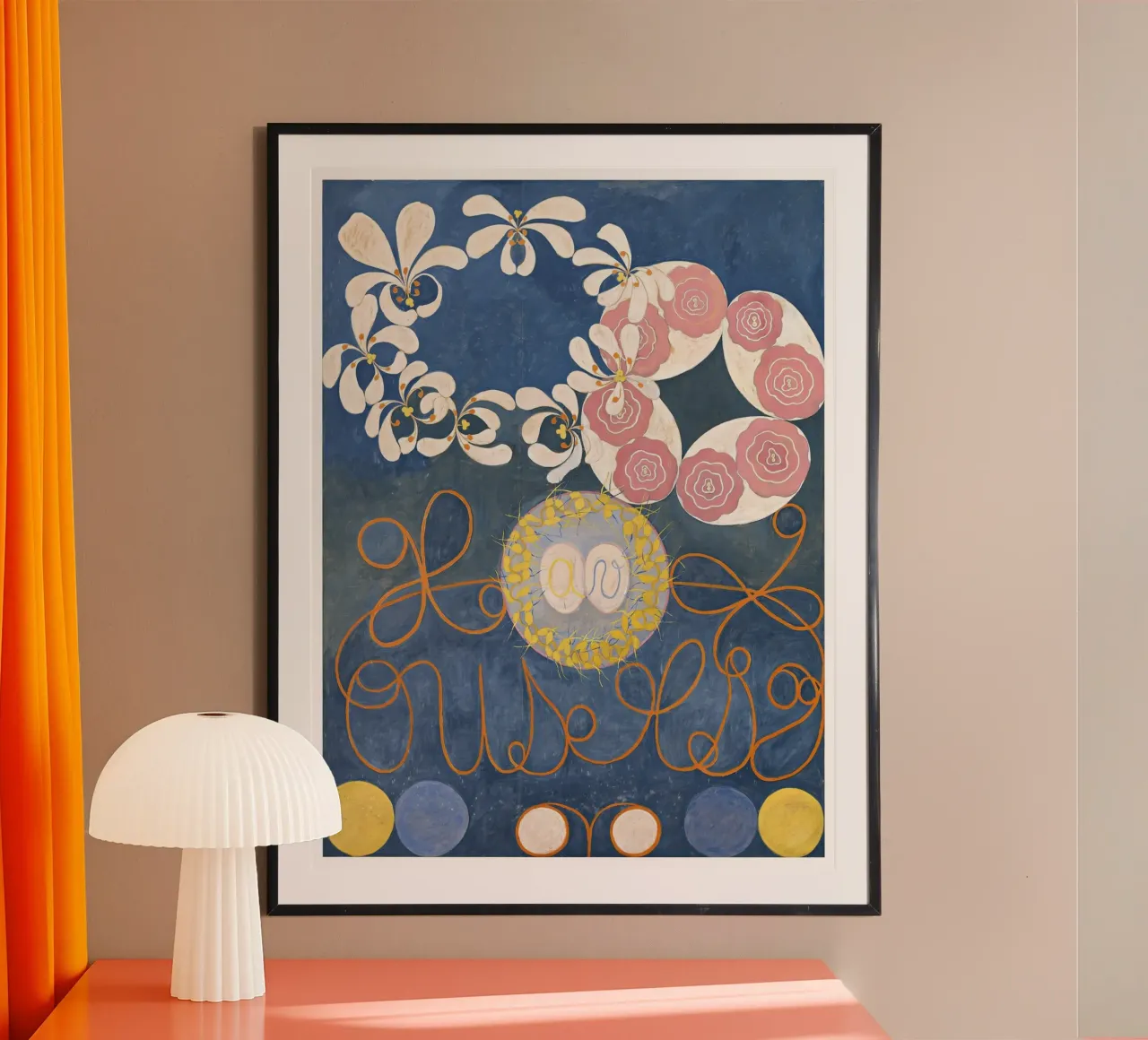 Hilma af Klint "Infanzia" Arte botanica astratta e mistica poster con telaio in alluminio da NorwesClub