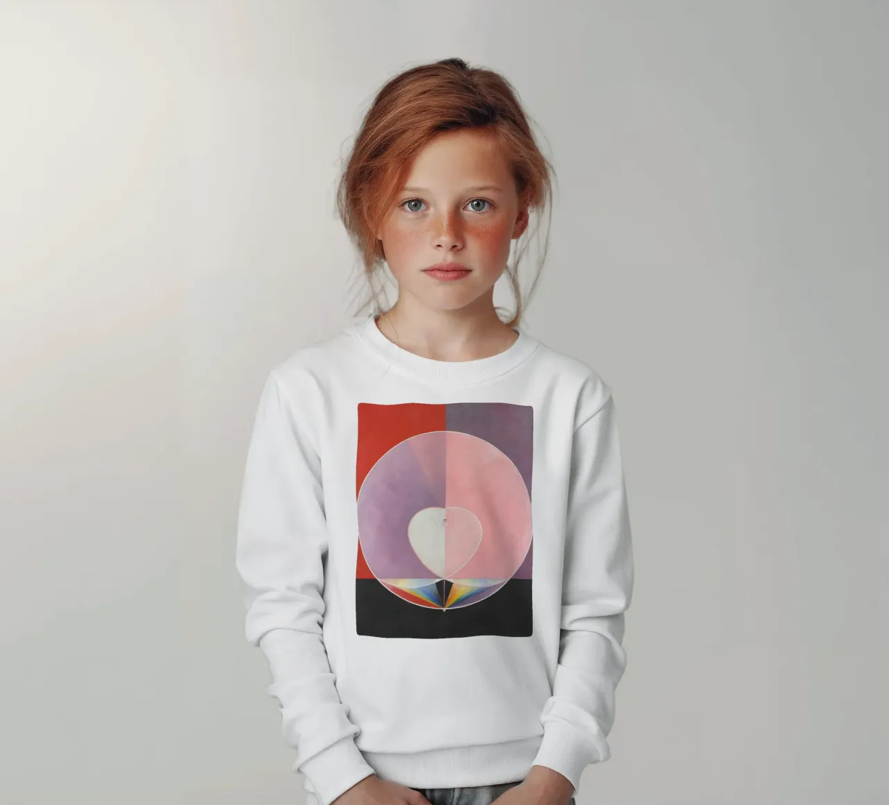 Hilma af Klint "Doves No. 2" | Abstract Spiritual Harmony Ar kids sweatshirt by NorwesClub