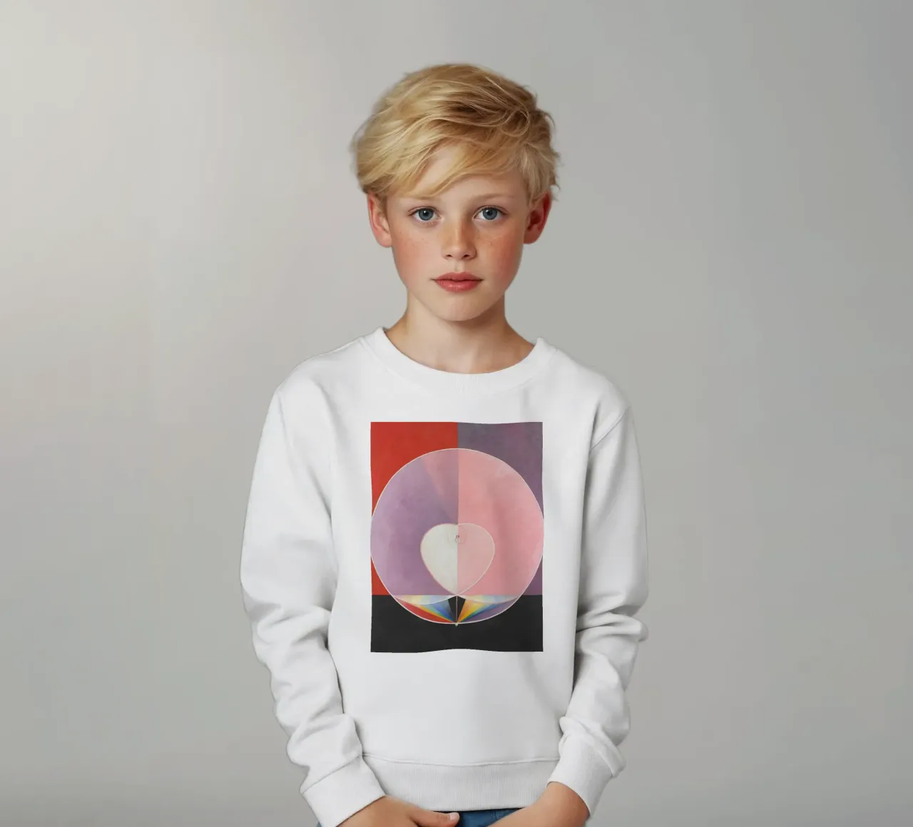 Hilma af Klint "Doves No. 2" | Abstract Spiritual Harmony Ar kids sweatshirt by NorwesClub