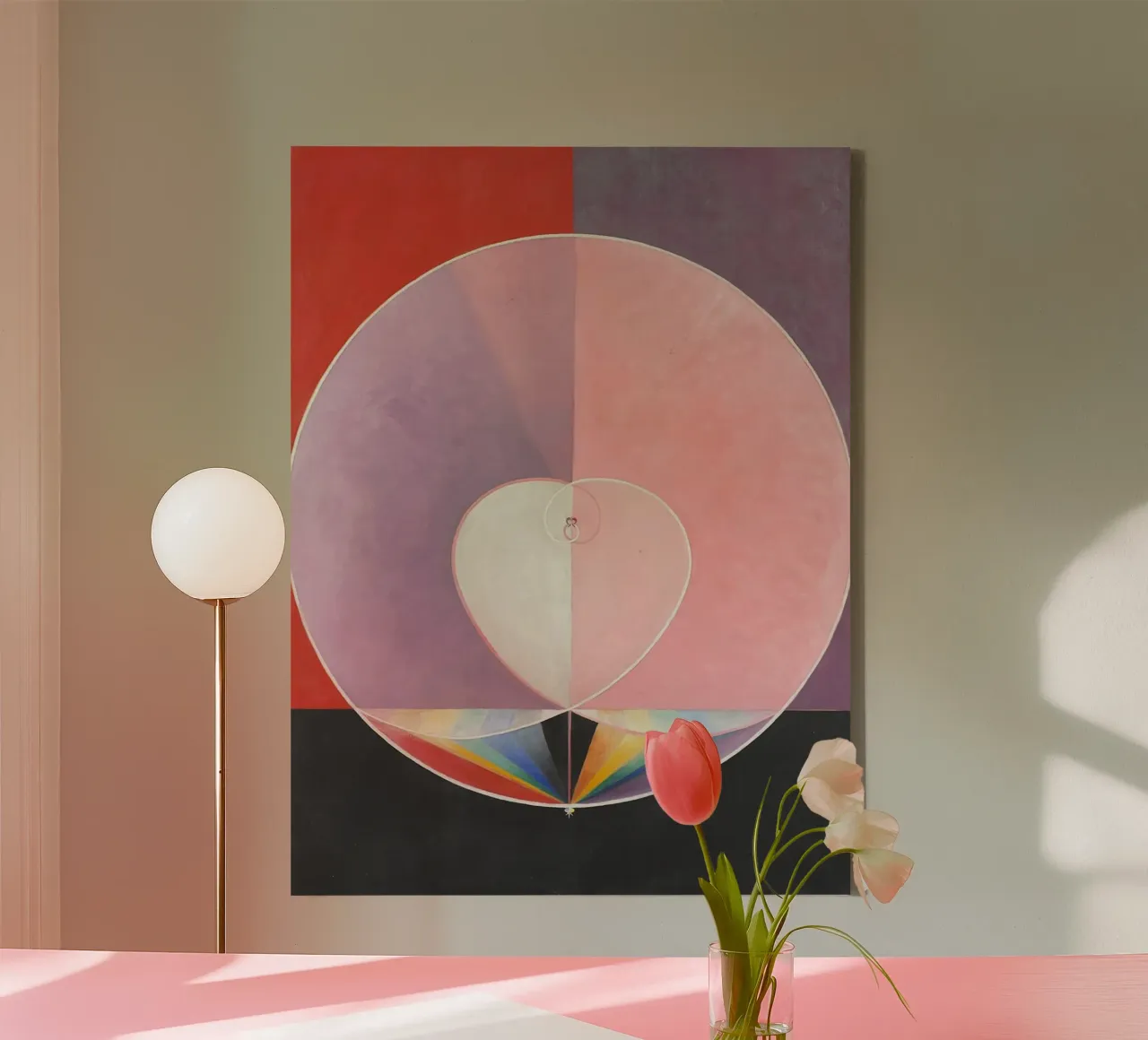 Hilma af Klint "Duiven nr. 2". | Abstracte spirituele harmonie Ar canvas van NorwesClub