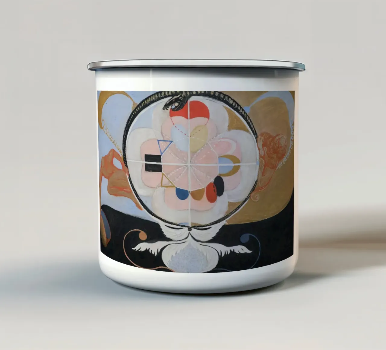 Hilma af Klint "Evolution" | Trasformazione mistica astratta tazza in smalto da NorwesClub