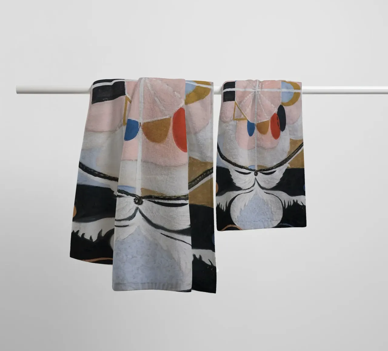 Hilma af Klint "Evolution" | Transformation abstraite mystique serviette de bain de NorwesClub