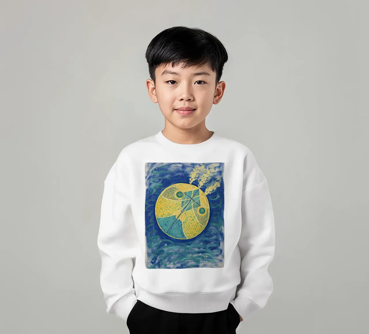 Hilma af Klint "Urchaos" | Abstrakte spirituelle Kosmik Kinder Sweatshirt von NorwesClub