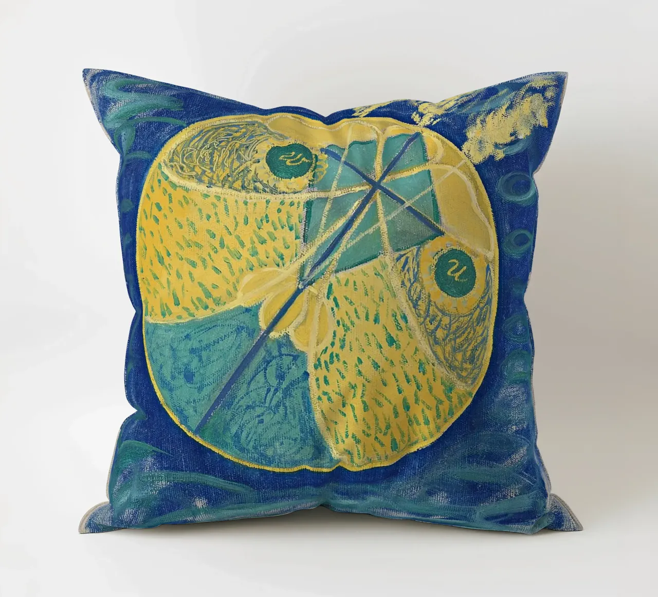 Hilma af Klint "Primordial Chaos" | Abstract Spiritual Cosmi decorative cushion by NorwesClub
