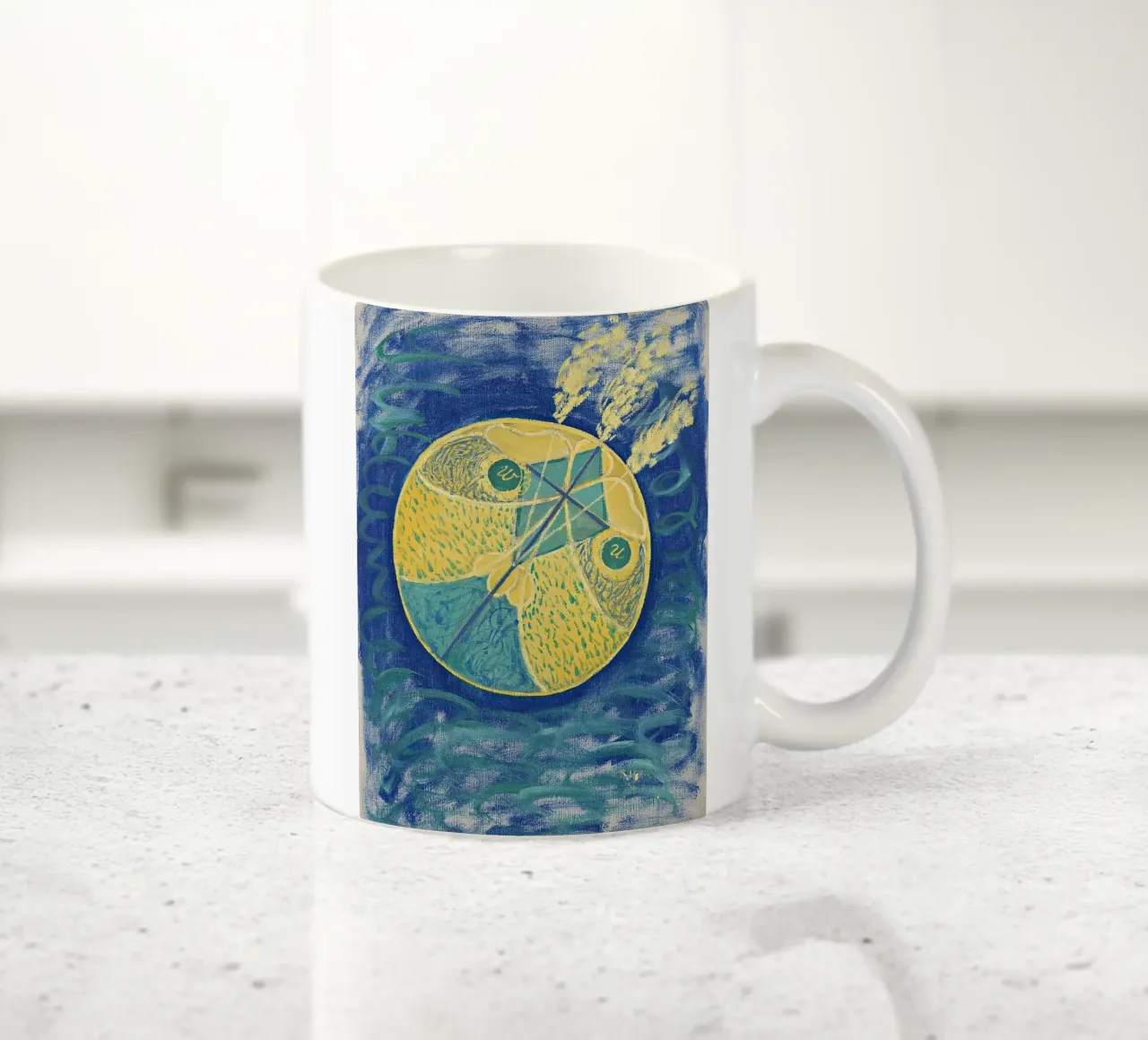 Hilma af Klint "Caos primordiale" | Cosmi spirituale astratto tazza in ceramica da NorwesClub