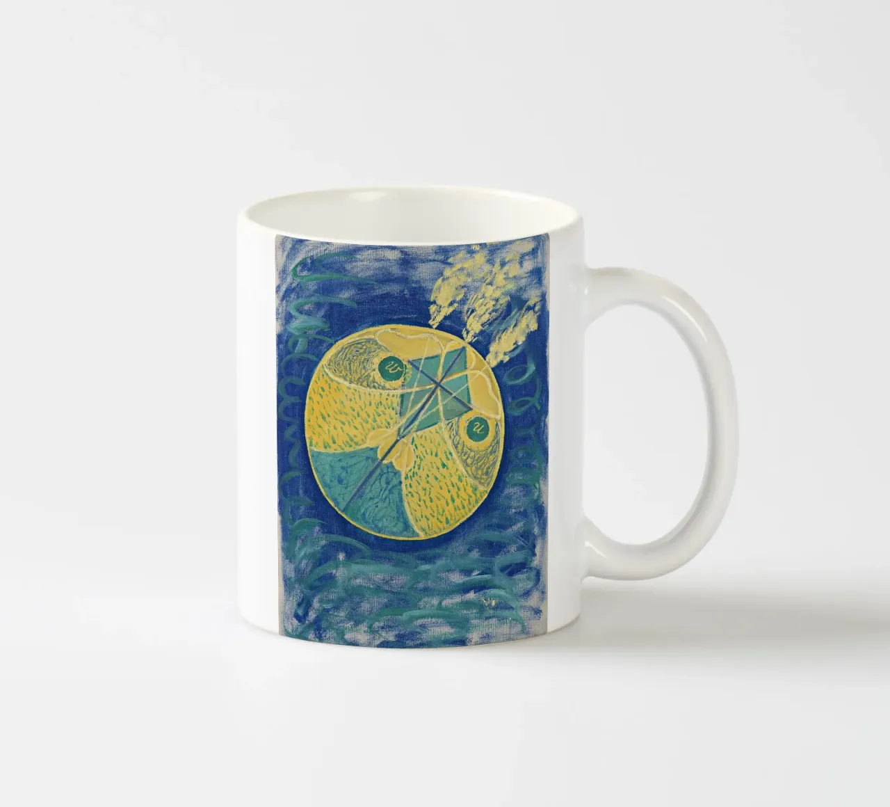 Hilma af Klint "Caos primordiale" | Cosmi spirituale astratto tazza in ceramica da NorwesClub