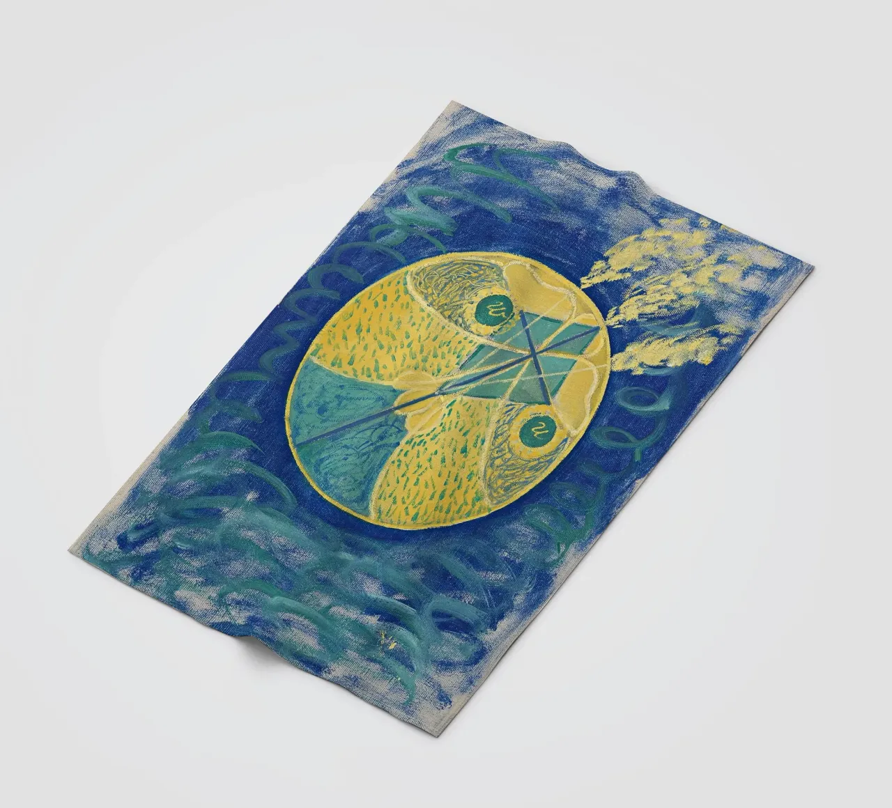 Hilma af Klint "Caos primordiale" | Cosmi spirituale astratto coperta in pile da NorwesClub