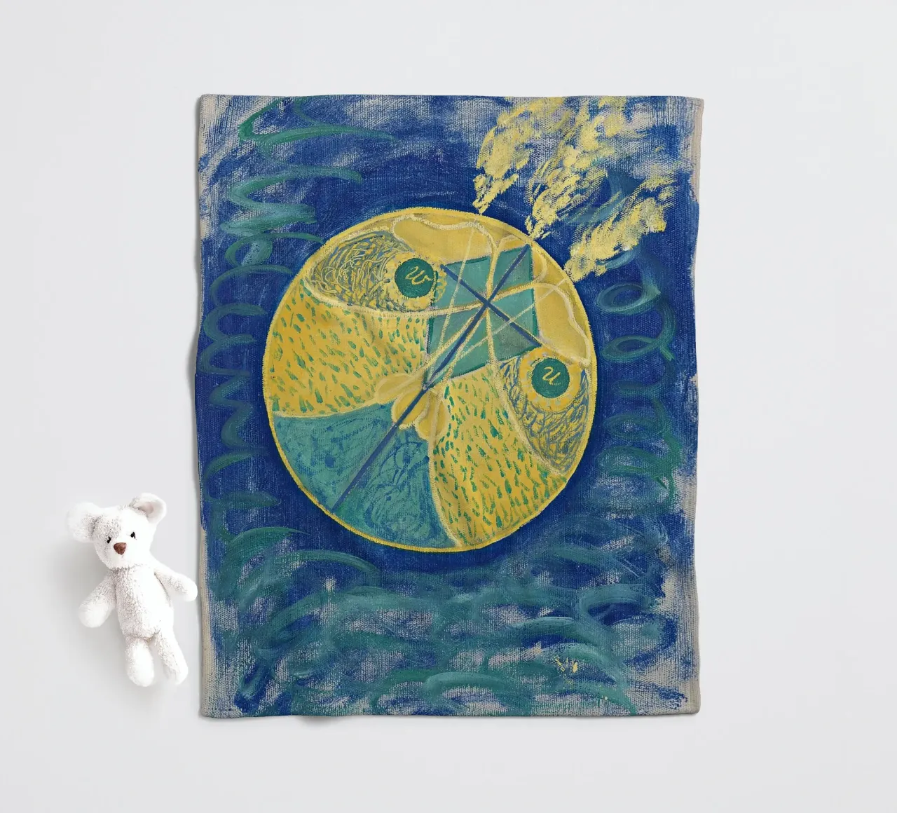 Hilma af Klint "Caos primordiale" | Cosmi spirituale astratto coperta in pile da NorwesClub