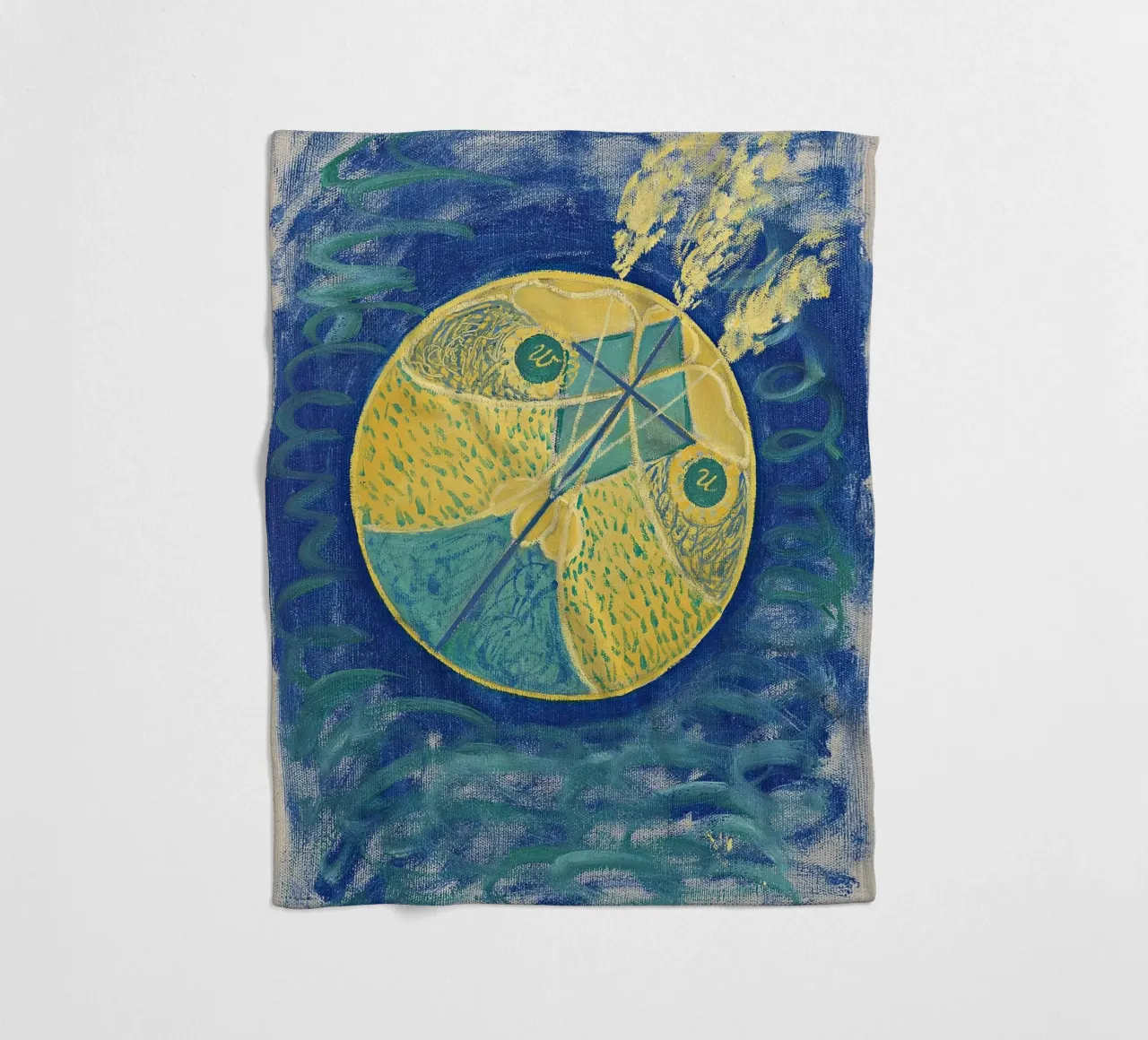 Hilma af Klint "Caos primordiale" | Cosmi spirituale astratto coperta in pile da NorwesClub