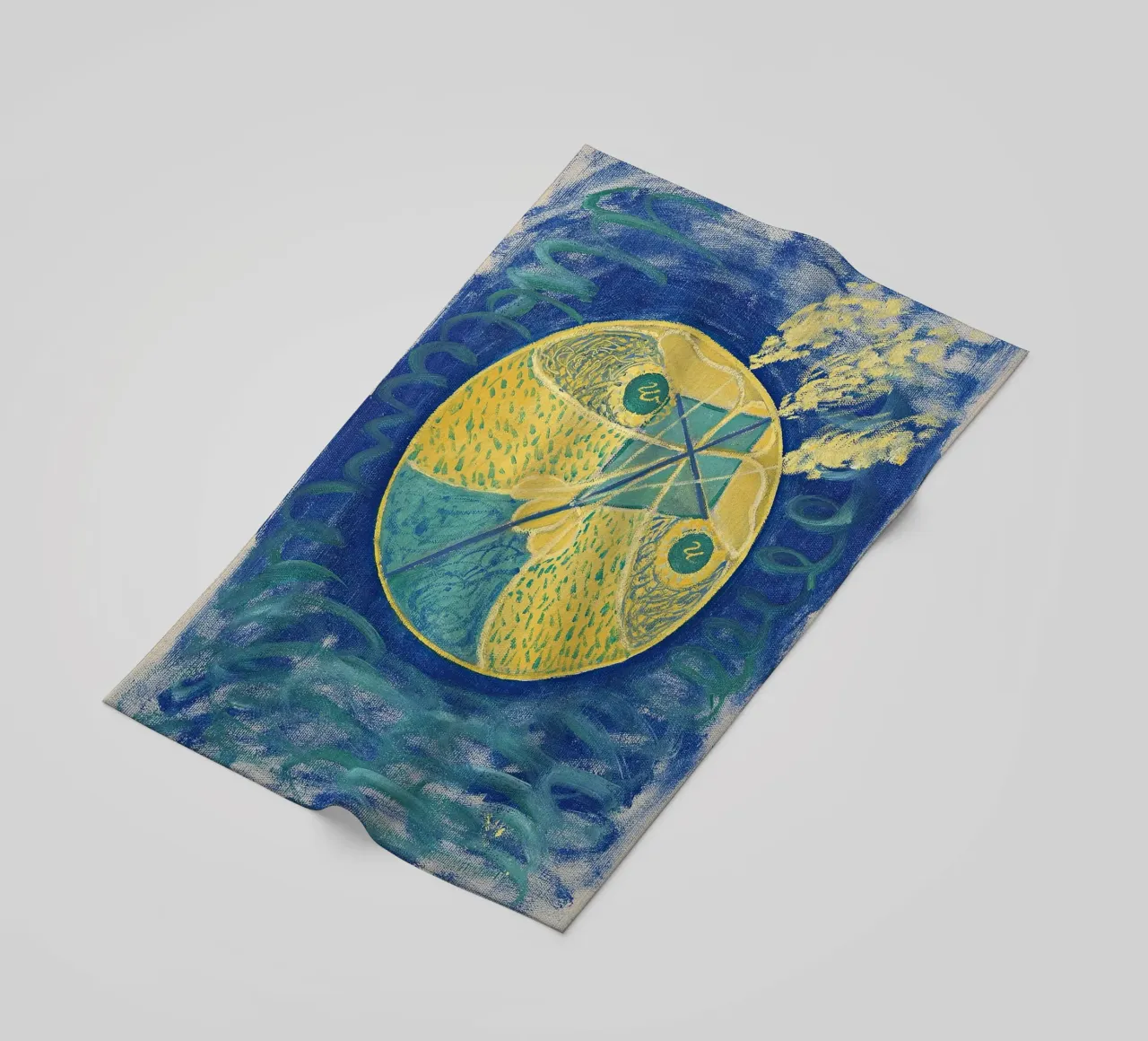 Hilma af Klint "Caos primordiale" | Cosmi spirituale astratto telo mare da NorwesClub