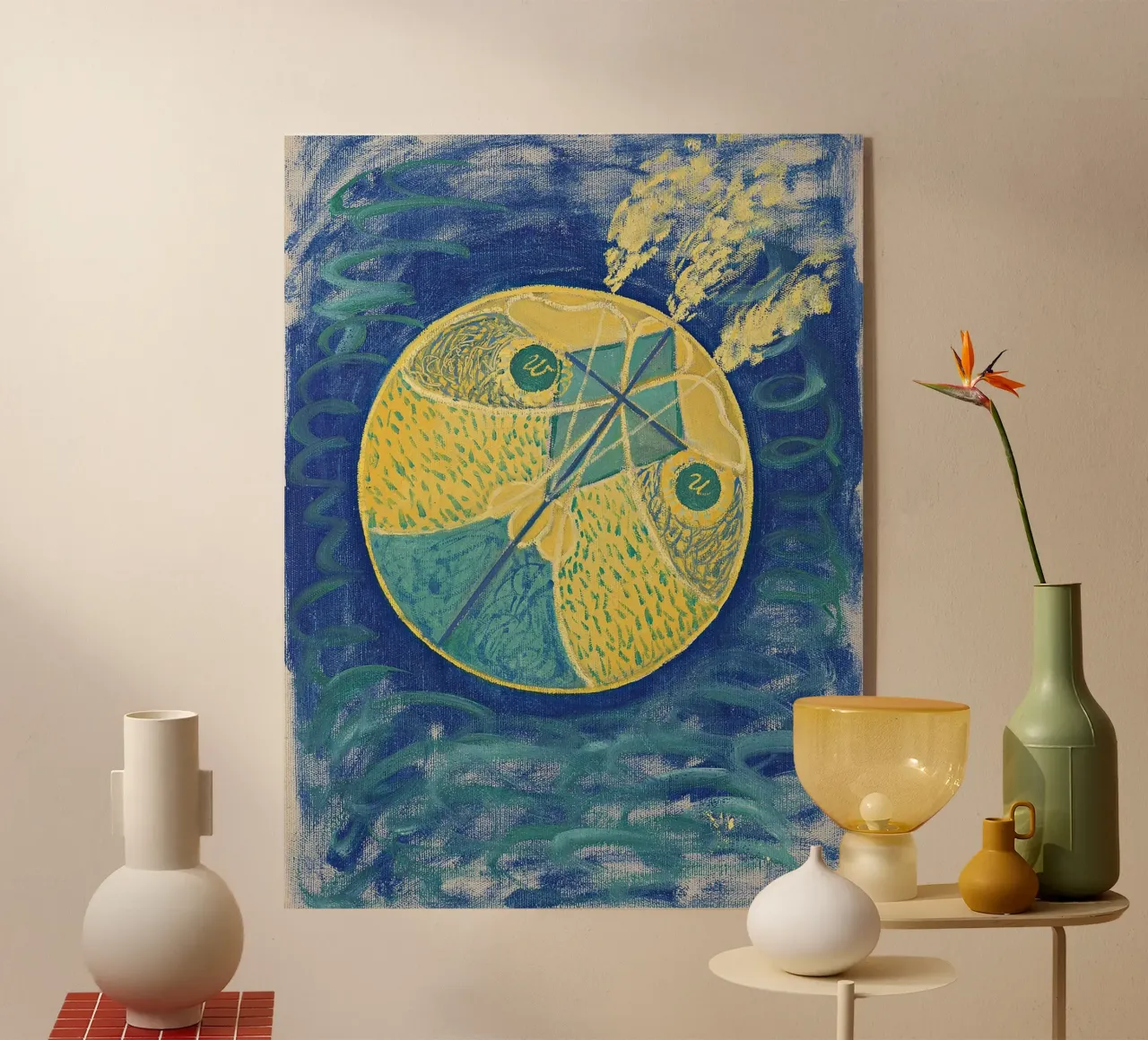 Hilma af Klint "Primordial Chaos" | Abstract Spiritual Cosmi metacrilato de NorwesClub
