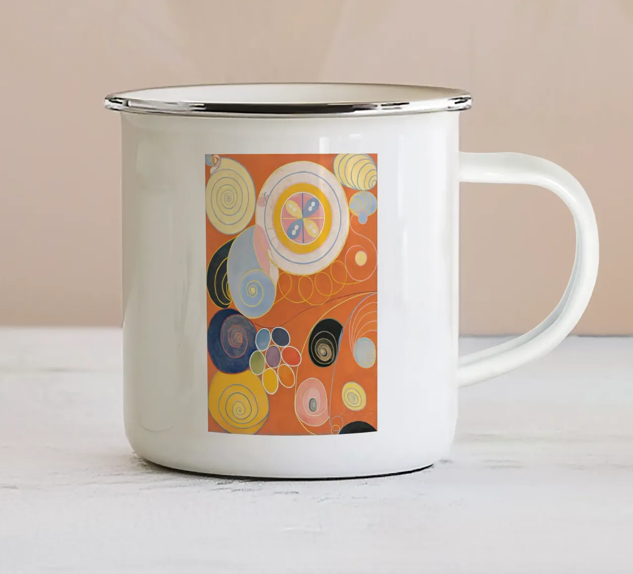 Hilma af Klint "Jeugd" | Abstracte Spirituele Groei Kunstdruk emaille mok van NorwesClub