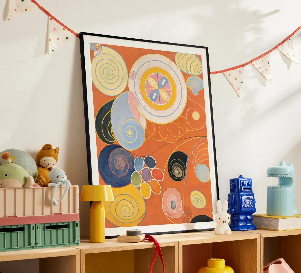 Hilma af Klint "Juventud" | Impresión artística abstracta de crecimiento espiritual poster con marco de aluminio de NorwesClub