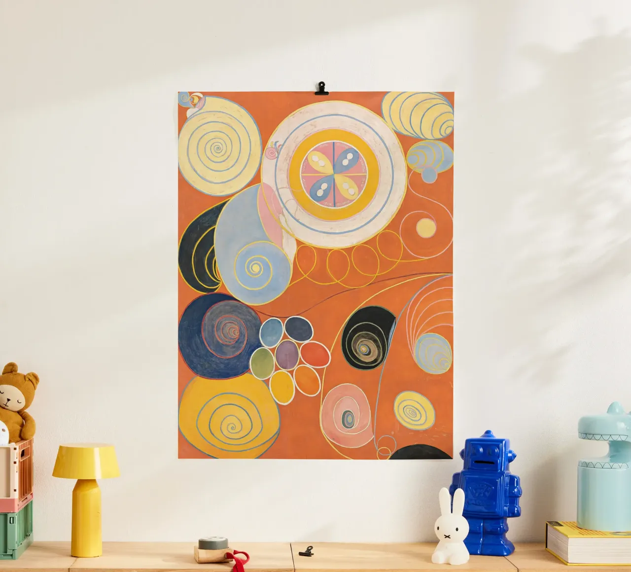 Hilma af Klint "Juventud" | Impresión artística abstracta de crecimiento espiritual poster con marco de aluminio de NorwesClub