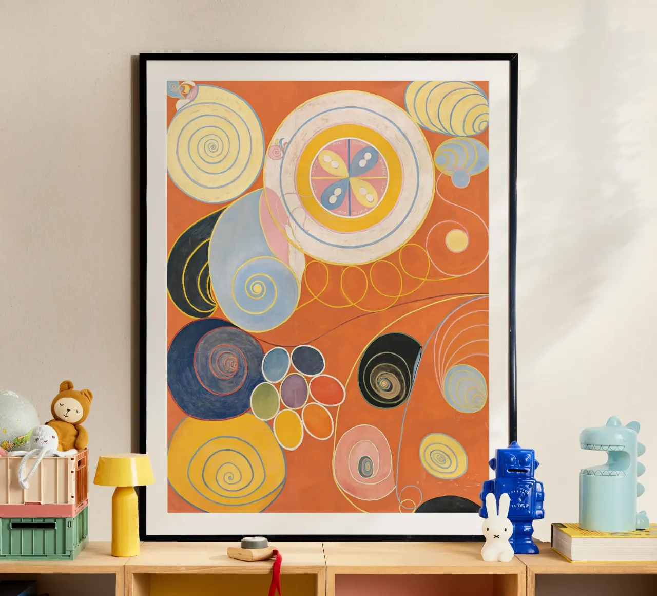 Hilma af Klint "Juventud" | Impresión artística abstracta de crecimiento espiritual poster con marco de aluminio de NorwesClub
