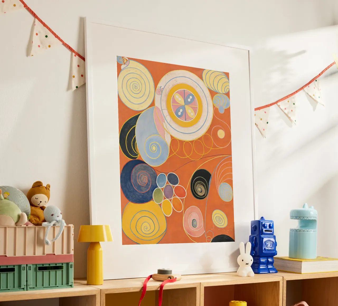 Hilma af Klint "Juventud" | Impresión artística abstracta de crecimiento espiritual poster con marco de aluminio de NorwesClub