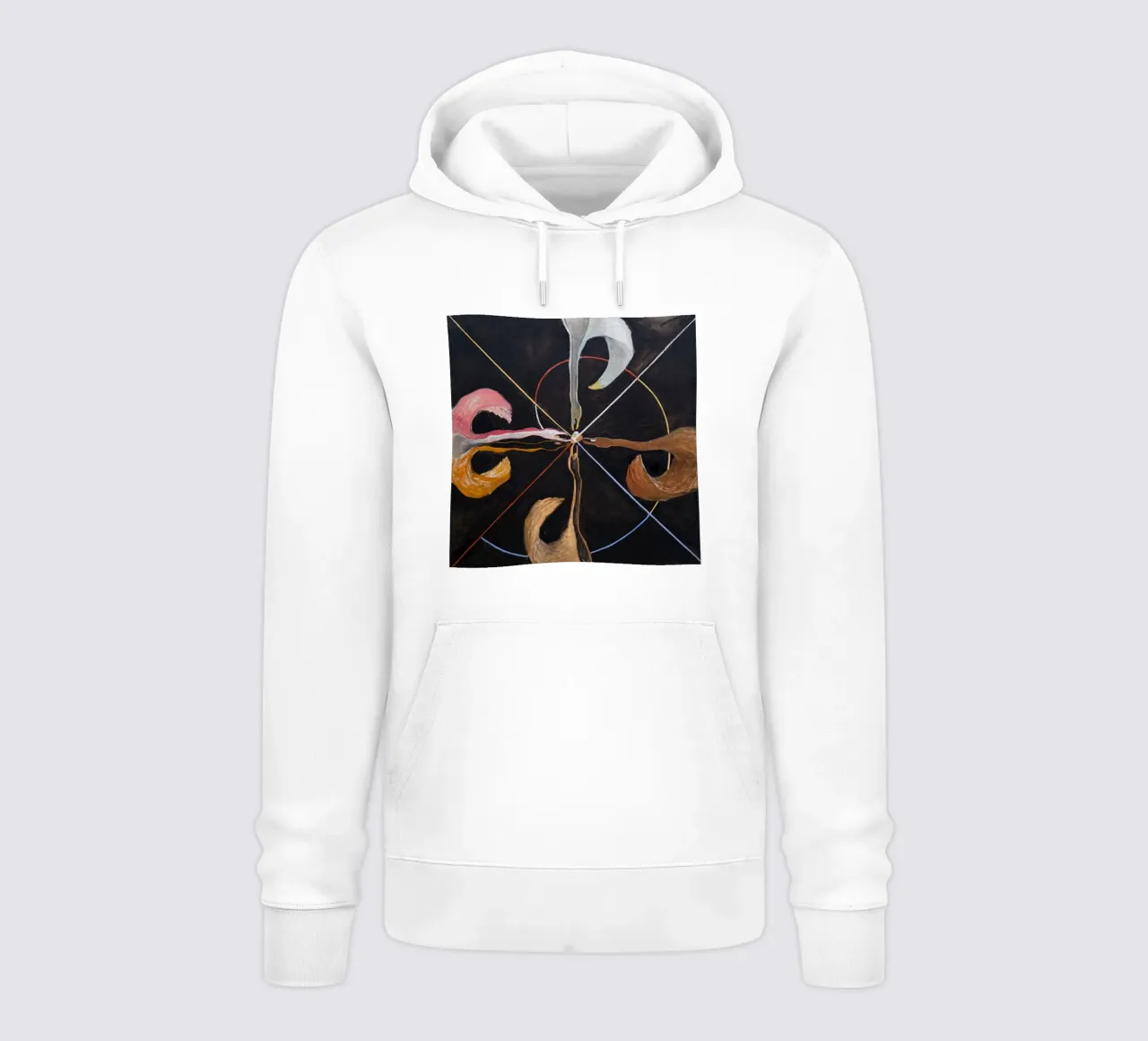 Hilma af Klint "El cisne nº 7" | Armonía espiritual abstracta sudadera con capucha de NorwesClub