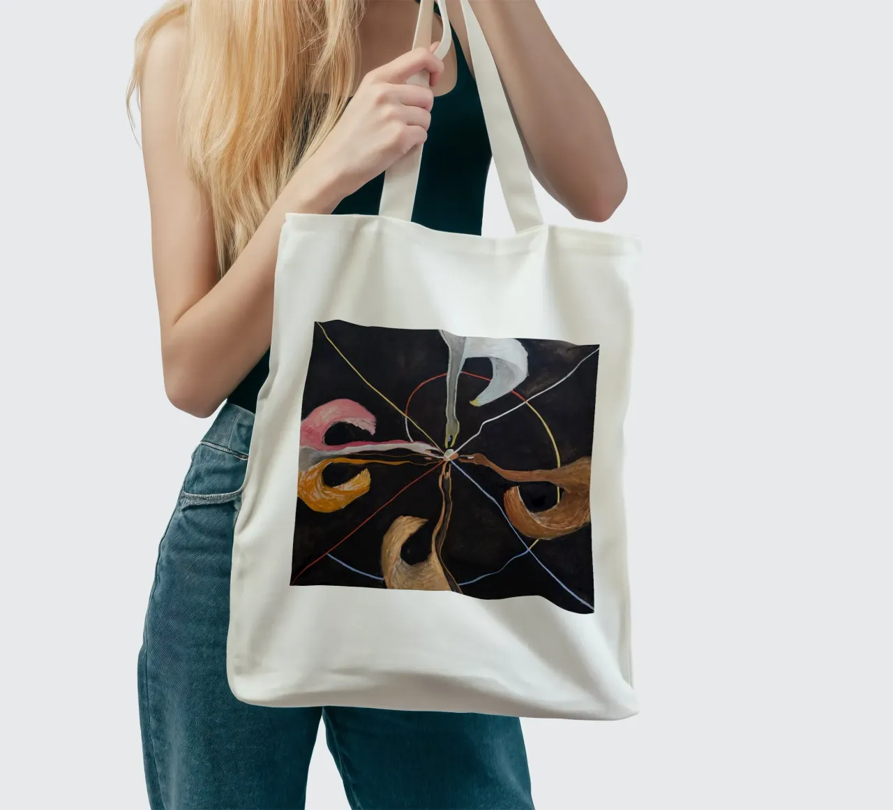 Hilma af Klint "The Swan No. 7" | Abstract Spiritual Harmony tote bag by NorwesClub