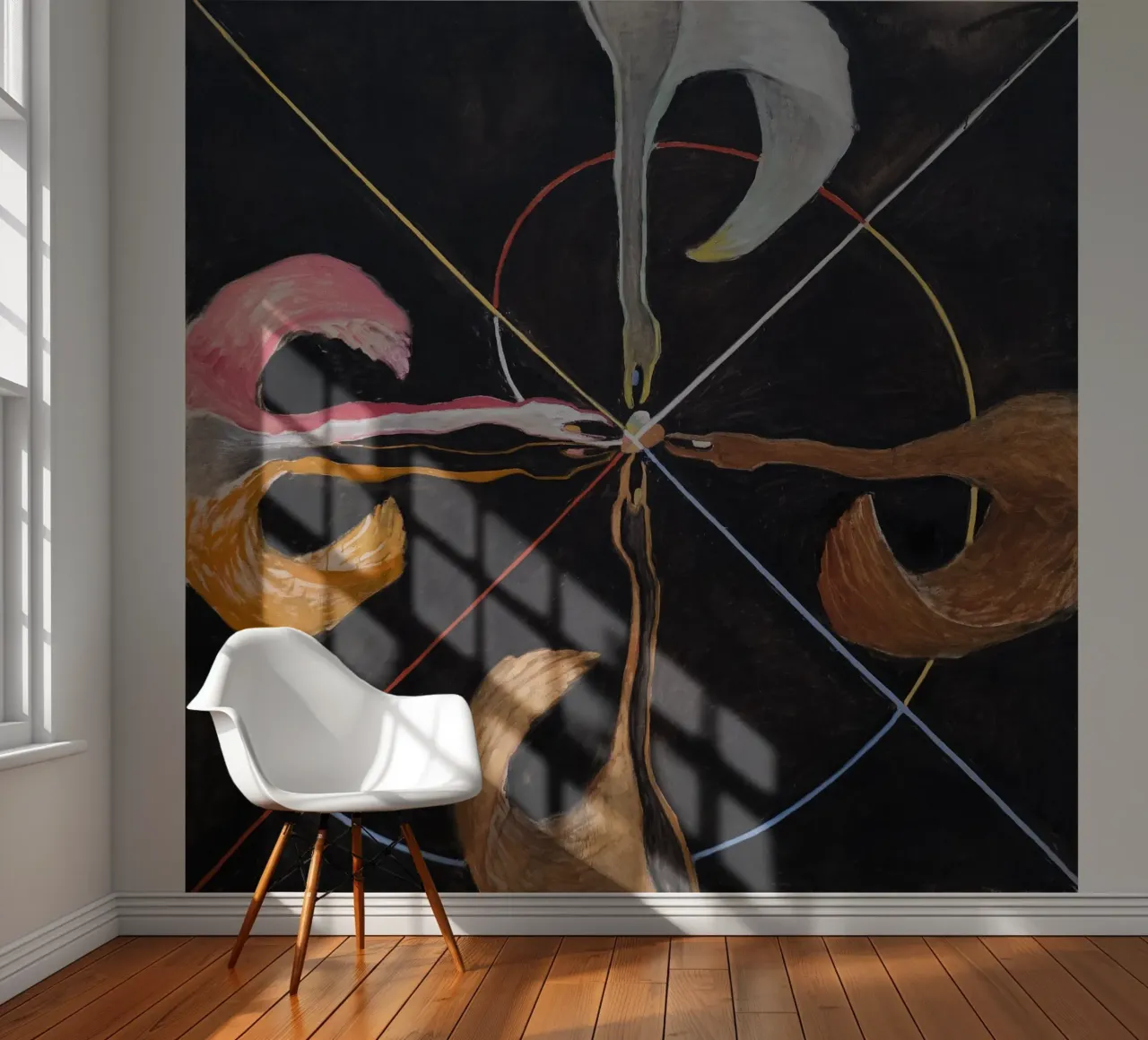 Hilma af Klint "The Swan No. 7" | Abstract Spiritual Harmony photo wallpaper by NorwesClub