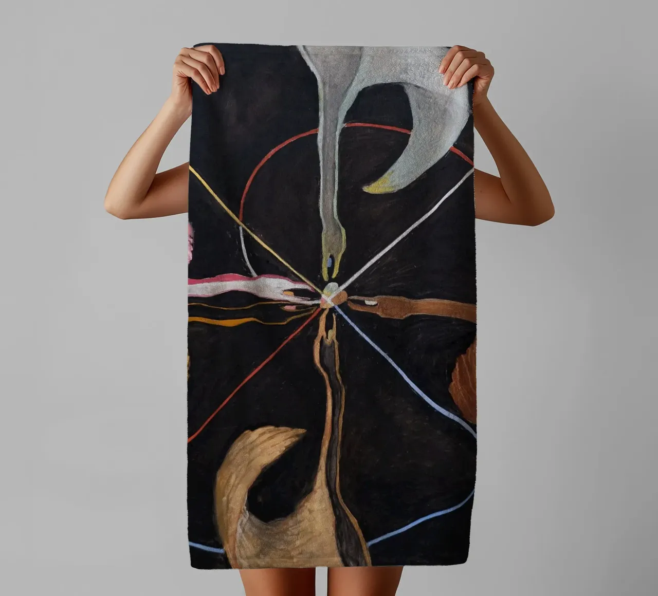 Hilma af Klint "The Swan No. 7" | Abstract Spiritual Harmony towel by NorwesClub