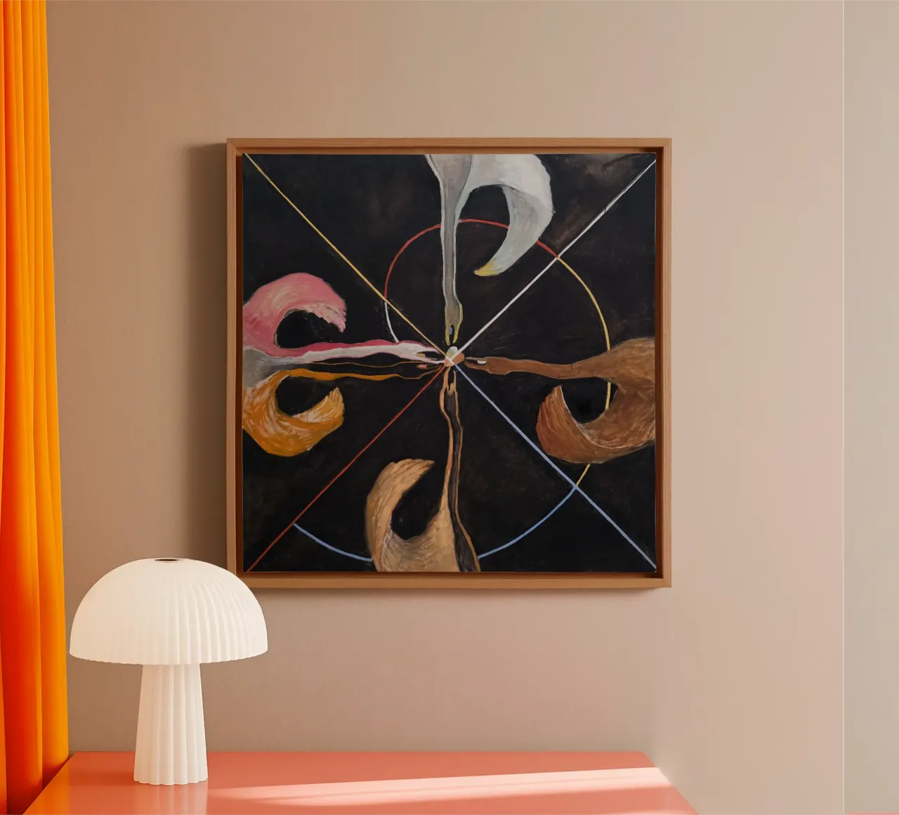 Hilma af Klint "The Swan No. 7" | Abstract Spiritual Harmony canvas with Floater frame by NorwesClub