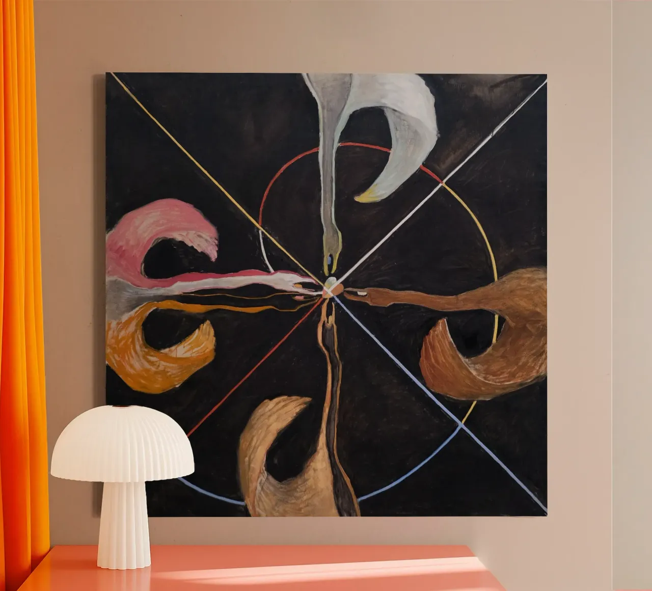 Hilma af Klint "The Swan No. 7" | Abstract Spiritual Harmony canvas with Floater frame by NorwesClub