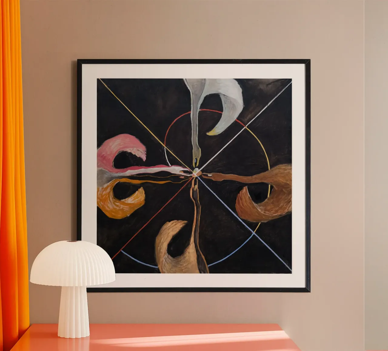 Hilma af Klint "El cisne nº 7" | Armonía espiritual abstracta hahnemühle de NorwesClub