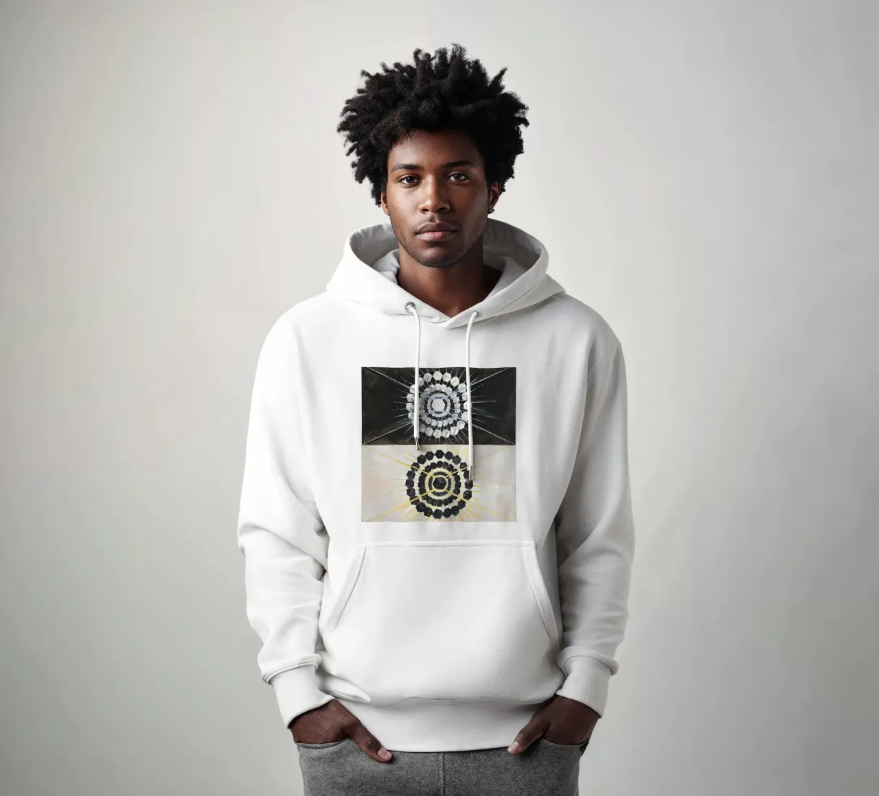 Hilma af Klint - El Cisne: Dualidad abstracta, arte espiritual, sudadera con capucha de NorwesClub