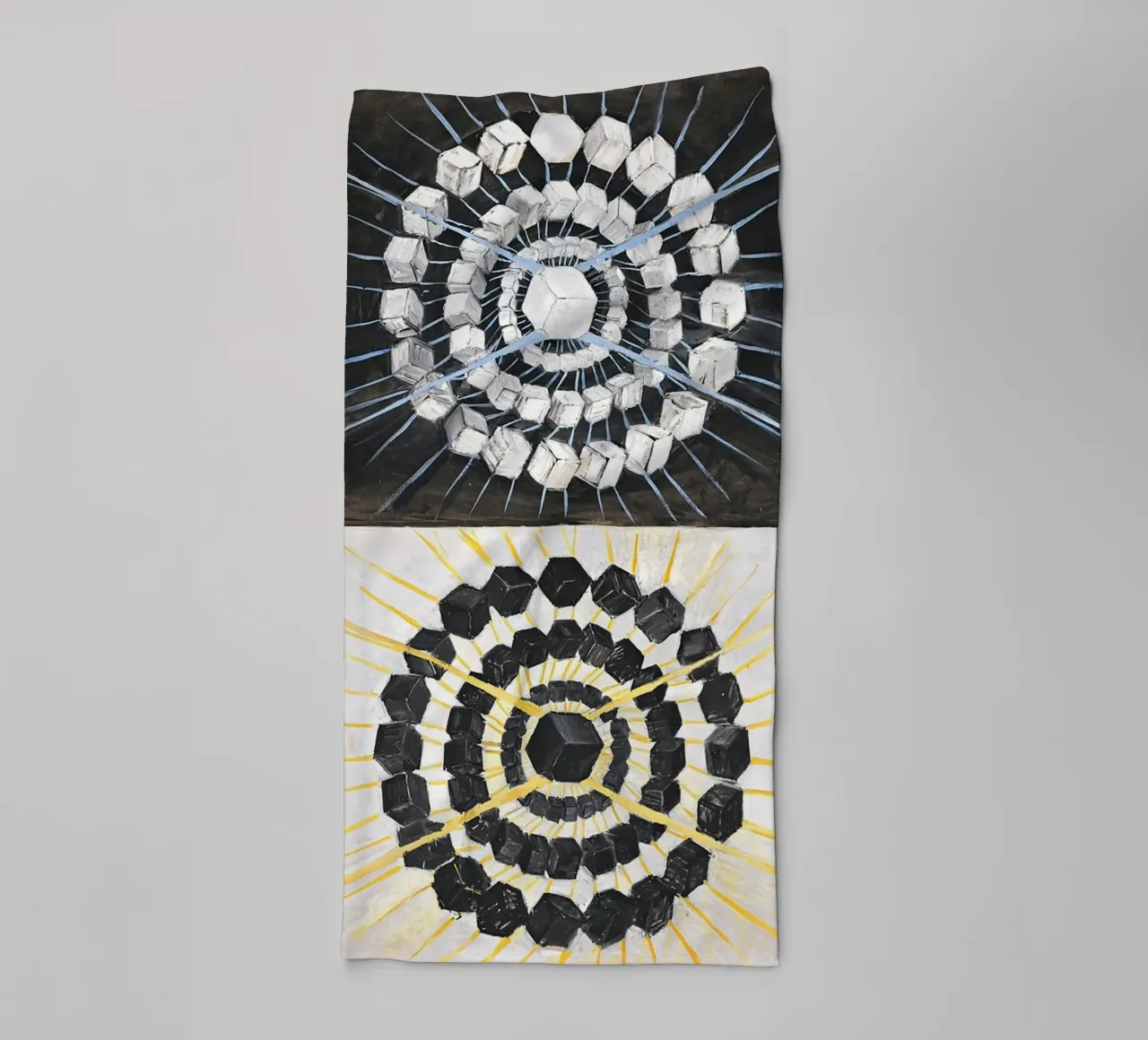 Hilma af Klint - The Swan: Abstract Duality, Spiritual Art, towel by NorwesClub